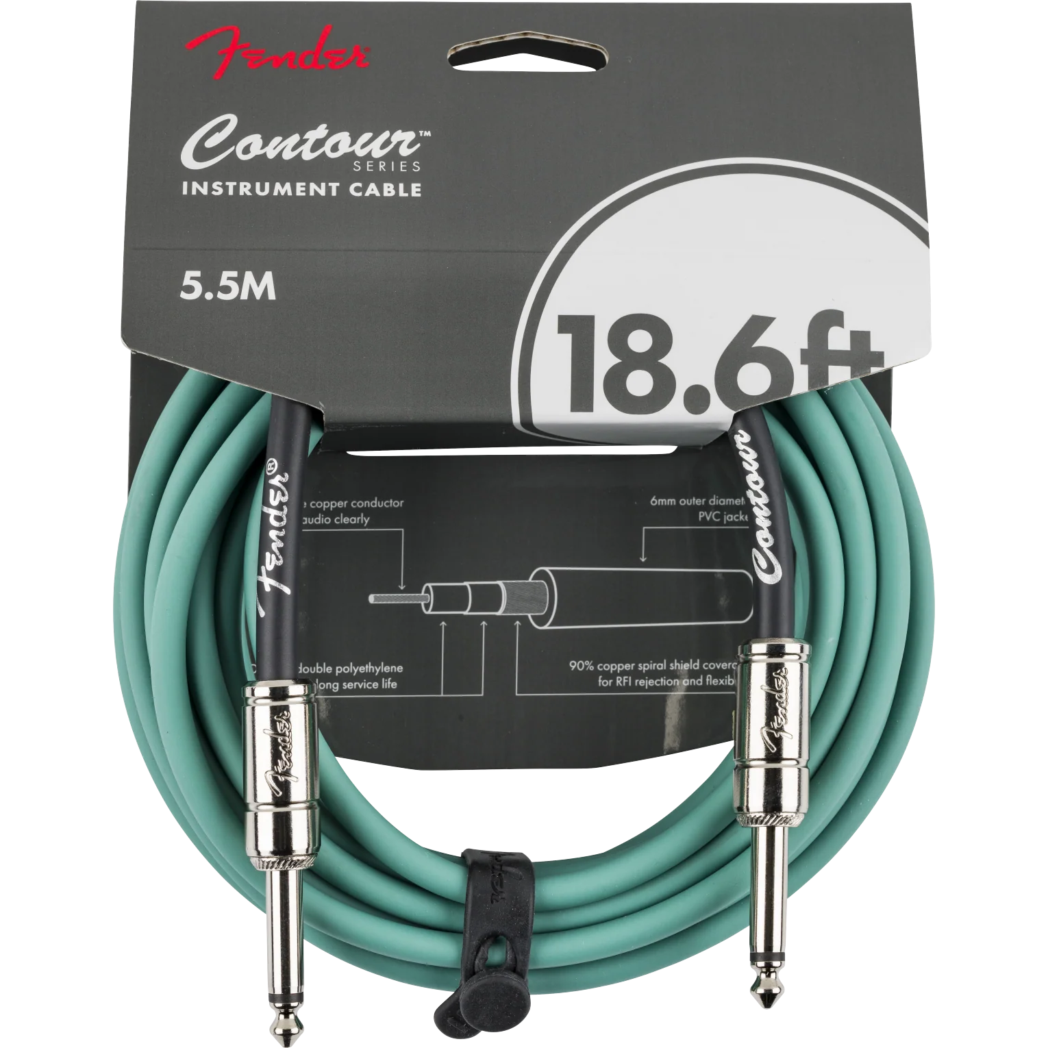 Fender - Contour™ 18.6' Cable - Sherwood Green - 099-0571-846 - Image 3