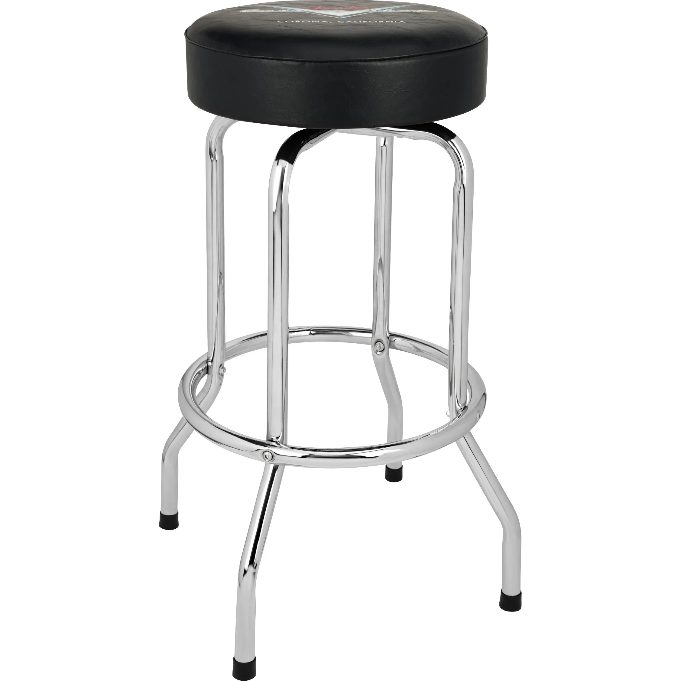 Fender - Fender® Custom Shop Chevron Logo Barstool - Black/Chrome - 30" 919-2022-006
