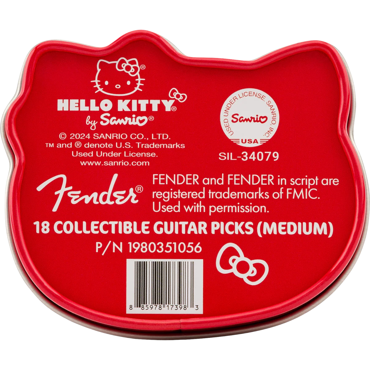 Fender - Fender® x Hello Kitty® 18 Pack Pick Tin - Medium - 198-0351-056 - Image 3