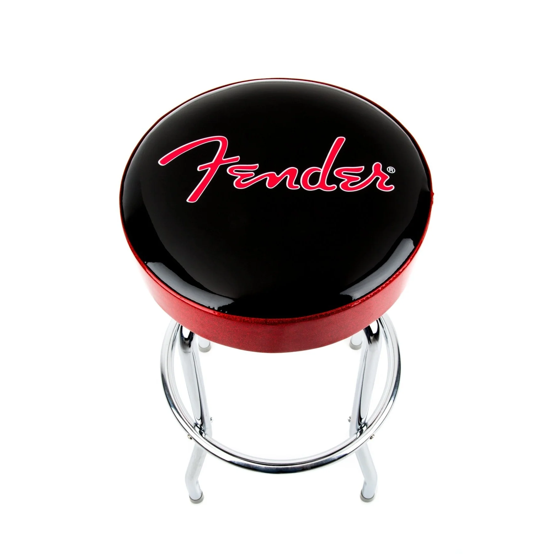 Fender - Fender® Red Sparkle Logo Barstool - Black/Red Sparkle 30" 919-2022-003 - Image 3