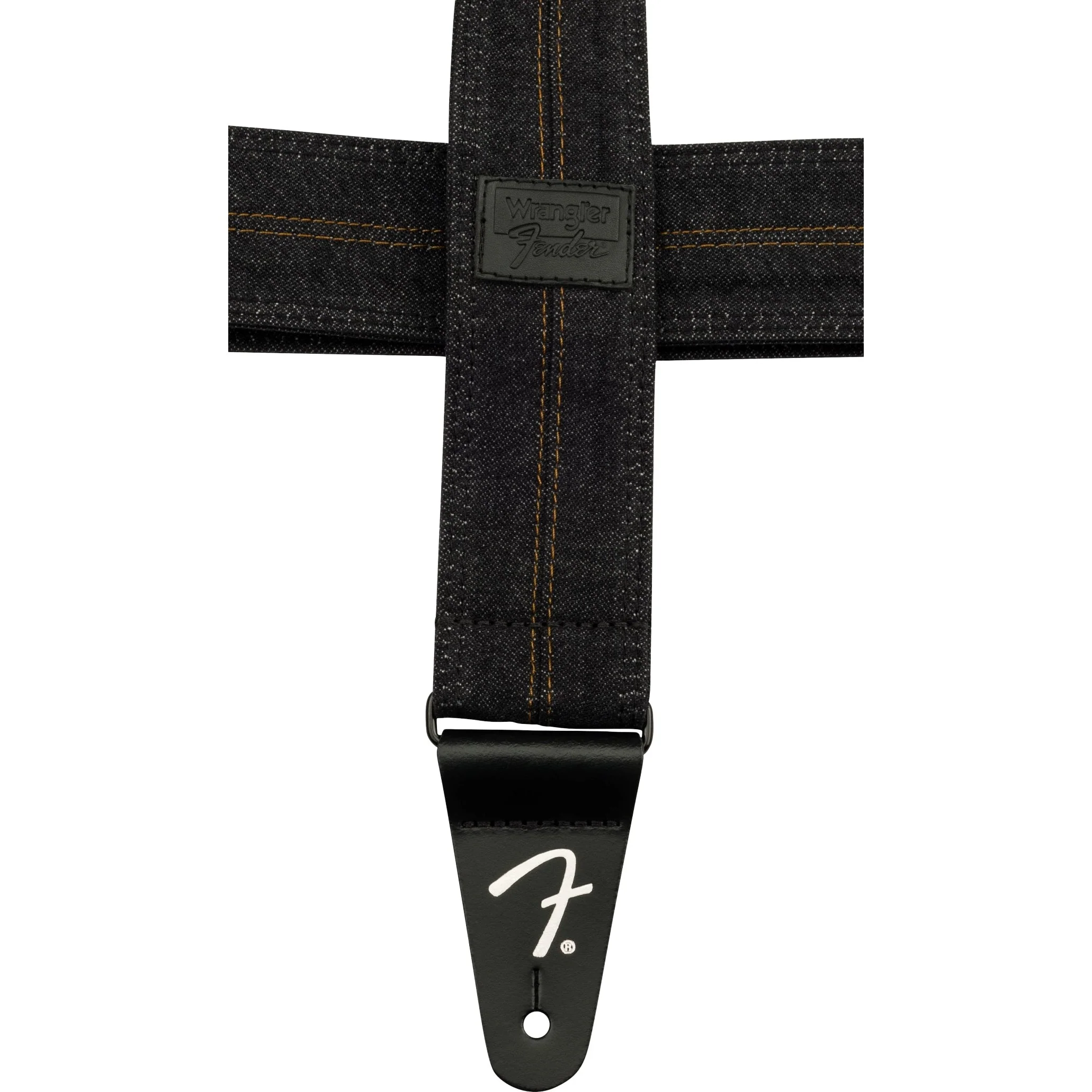 Fender - Fender® x Wrangler® Denim Strap - Washed Black Stitch 099-0638-004 - Image 3