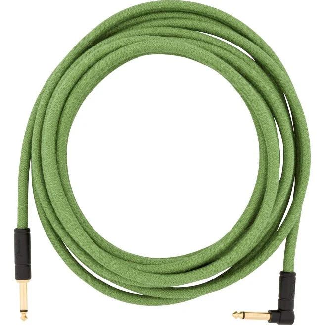 Fender - Festival Instrument Cable - Straight/Angle - 18.6' - Pure Hemp - Green - 099-0918-062 - Image 2