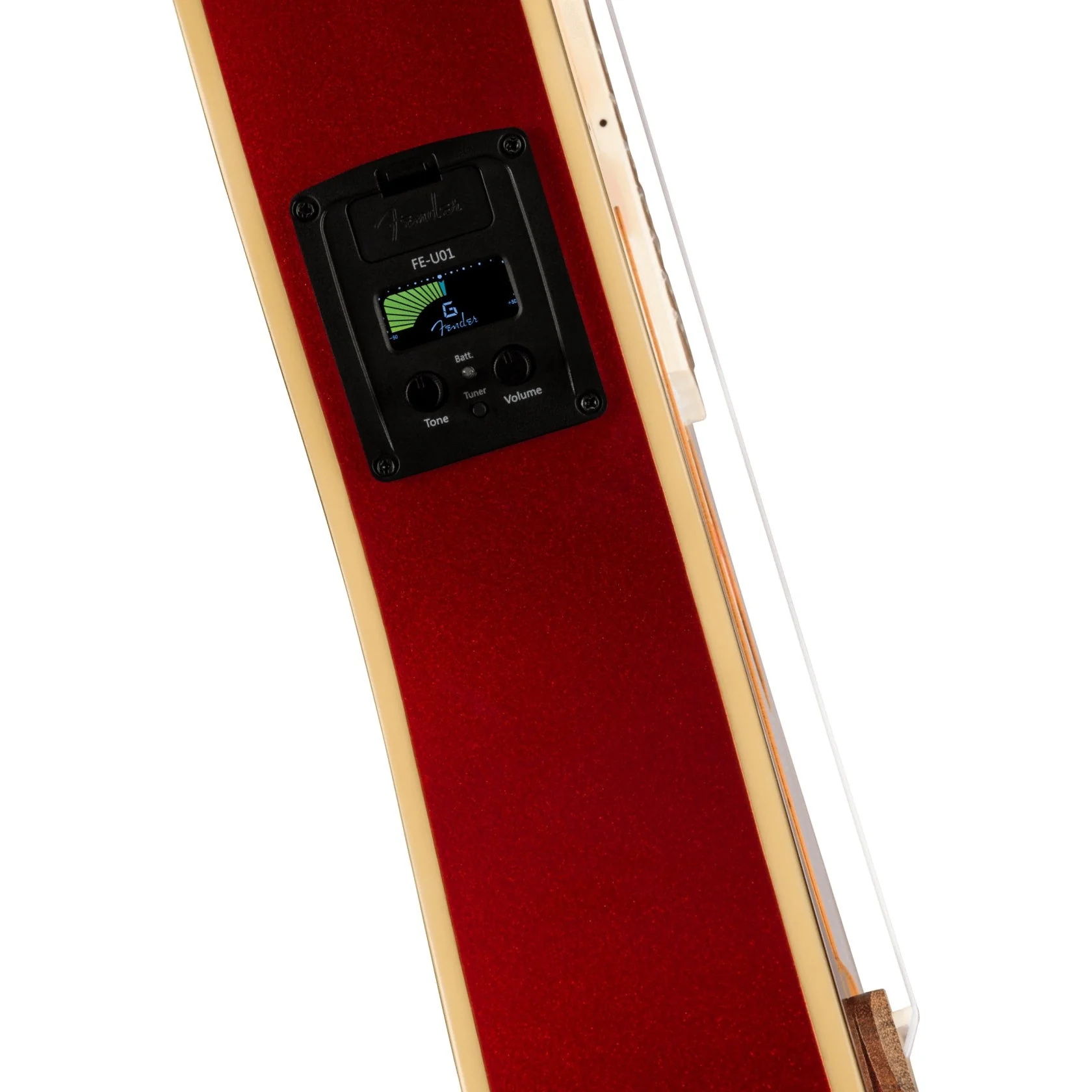 Fender - Fullerton Strat® Uke -  Walnut Fingerboard -  White Pickguard Candy Apple Red  - 097-0523-509 - Image 2