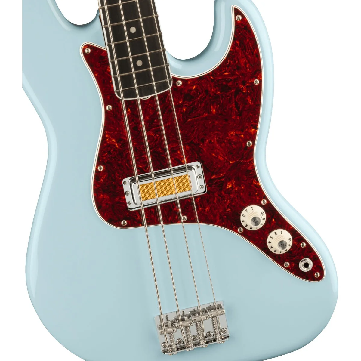 Fender - Gold Foil Jazz Bass® - Ebony Fingerboard - Sonic Blue 014-0711-372 - Image 4