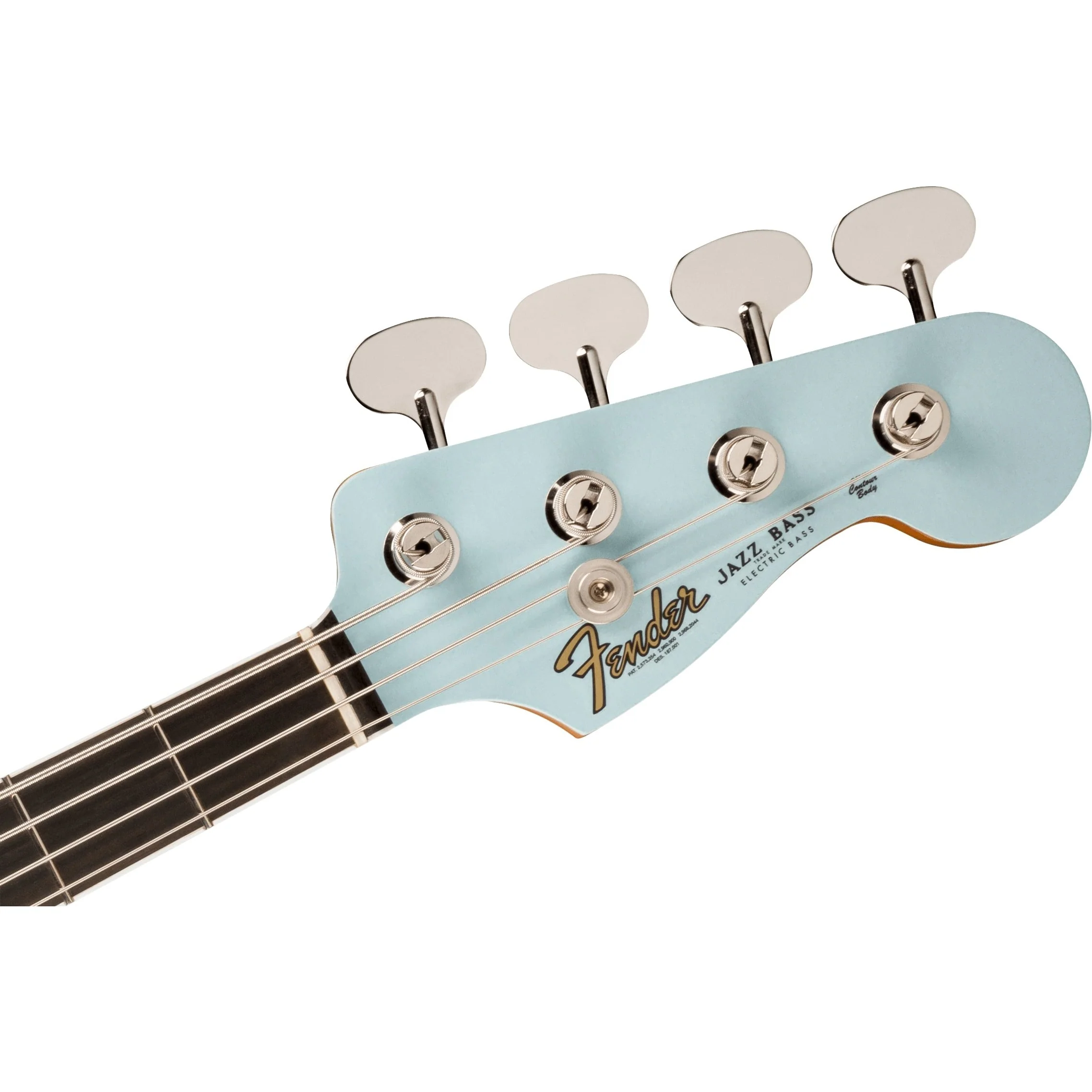 Fender - Gold Foil Jazz Bass® - Ebony Fingerboard - Sonic Blue 014-0711-372 - Image 6