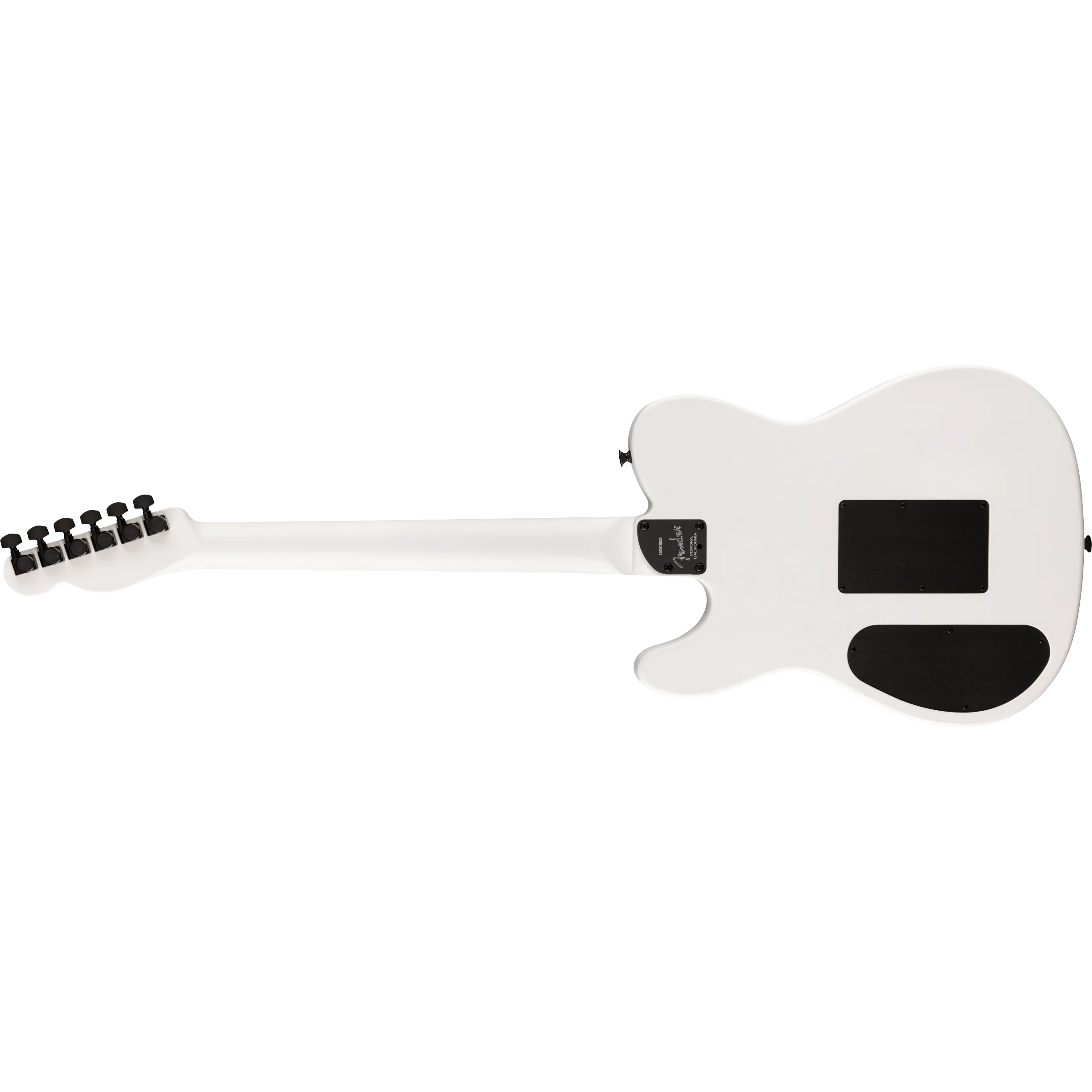 Fender - Jack White Triplesonic™ Acoustasonic® Telecaster® with Case - Maple Fingerboard - White Pickguard - Satin Arctic White with Black Top - 097-2813-117 - Image 2
