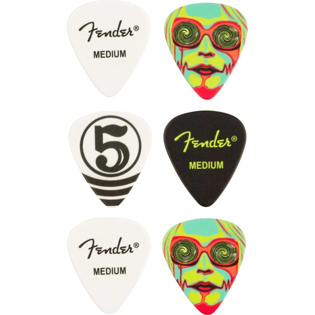 Fender - John 5 351 Celluloid Picks (6 pack) 198-0351-049
