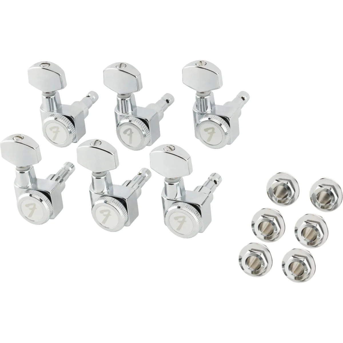 Fender - Locking Stratocaster®/Telecaster® Machine Heads  All Short Post  Chrome (6)  099-0818-105 Chrome