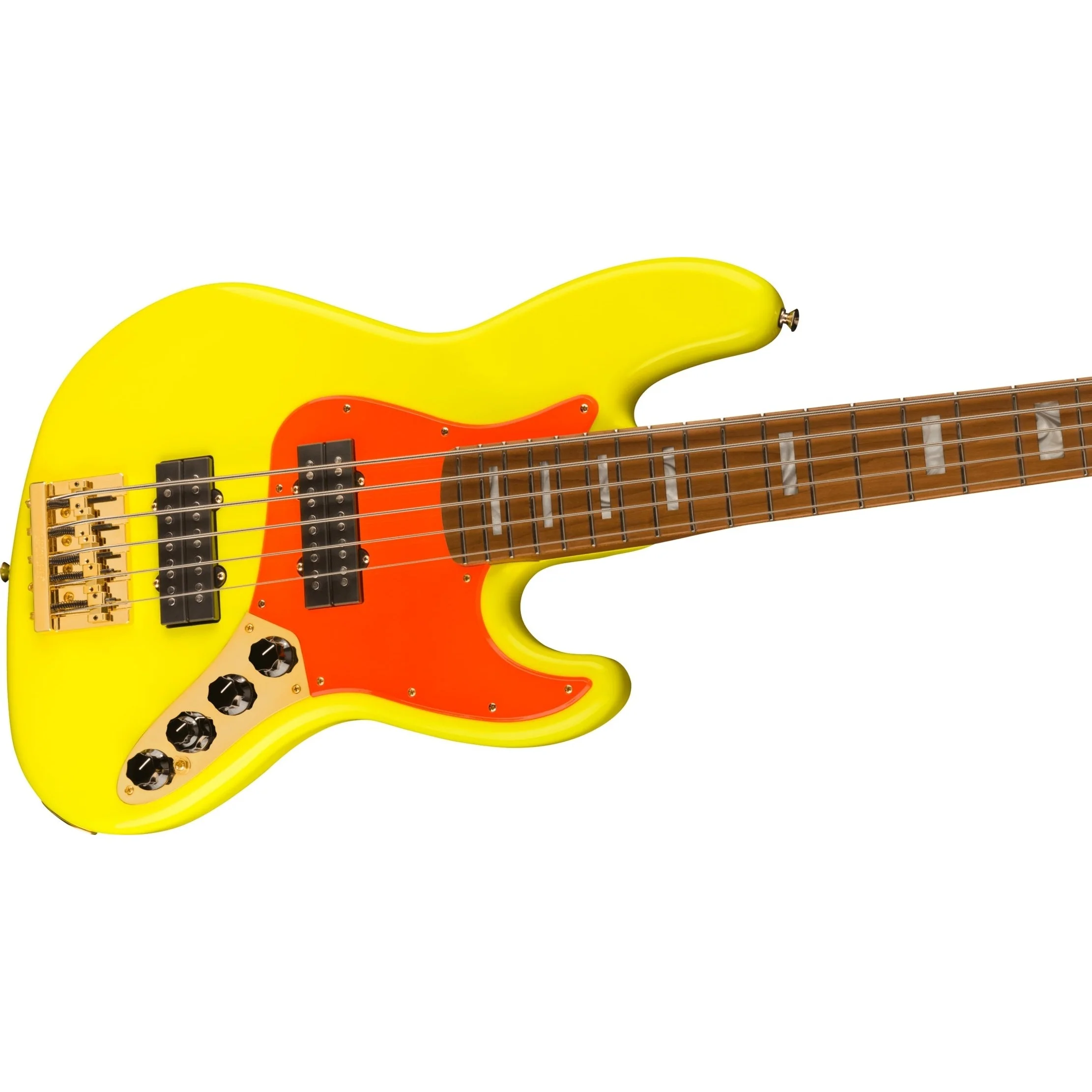 Fender - MonoNeon Jazz Bass® V - Roasted Maple Fingerboard - Neon Yellow 014-9400-386 - Image 3