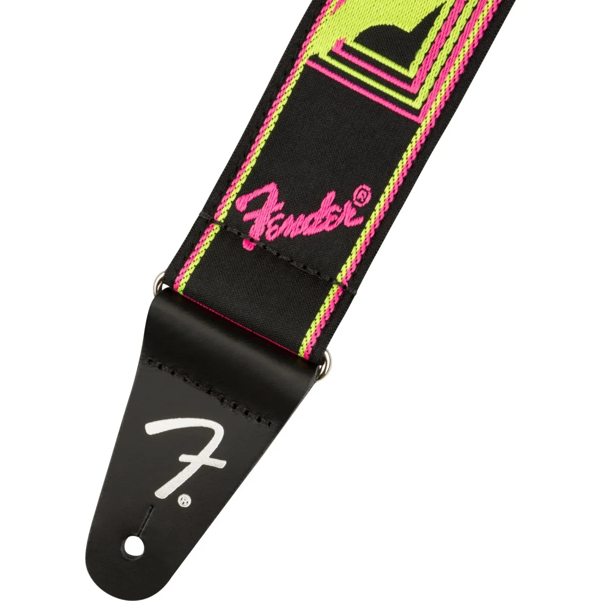 Fender - Neon Monogrammed Strap - Pink and Yellow - 2" 099-0681-304 - Image 2