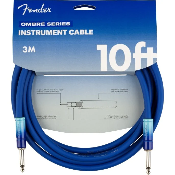 Fender - Ombré Instrument Cable - Straight/Straight - 10' - Belair Blue - 099-0810-210 - Image 2