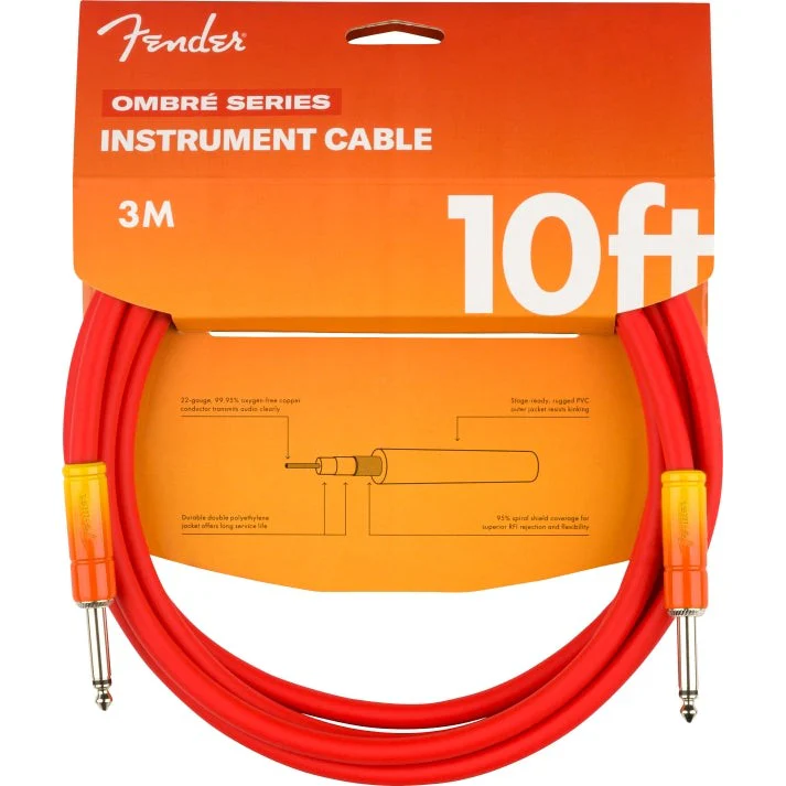 Fender - Ombré Instrument Cable - Straight/Straight - 10' - Tequila Sunrise - 099-0810-200 - Image 5