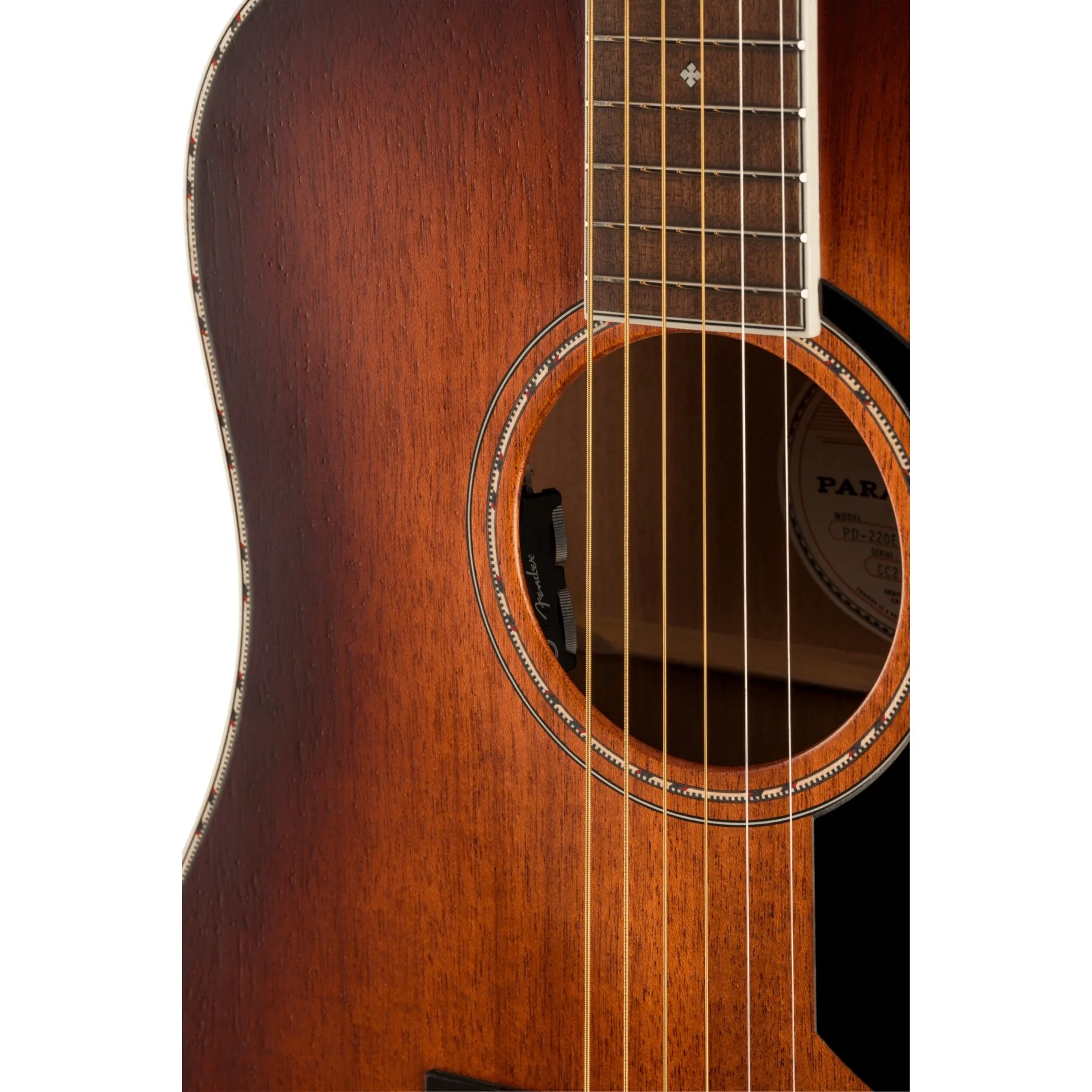 Fender - PD-220E Dreadnought - All Mahogany - Ovangkol Fingerboard - Aged Cognac Burst 097-0310-337 - Image 4