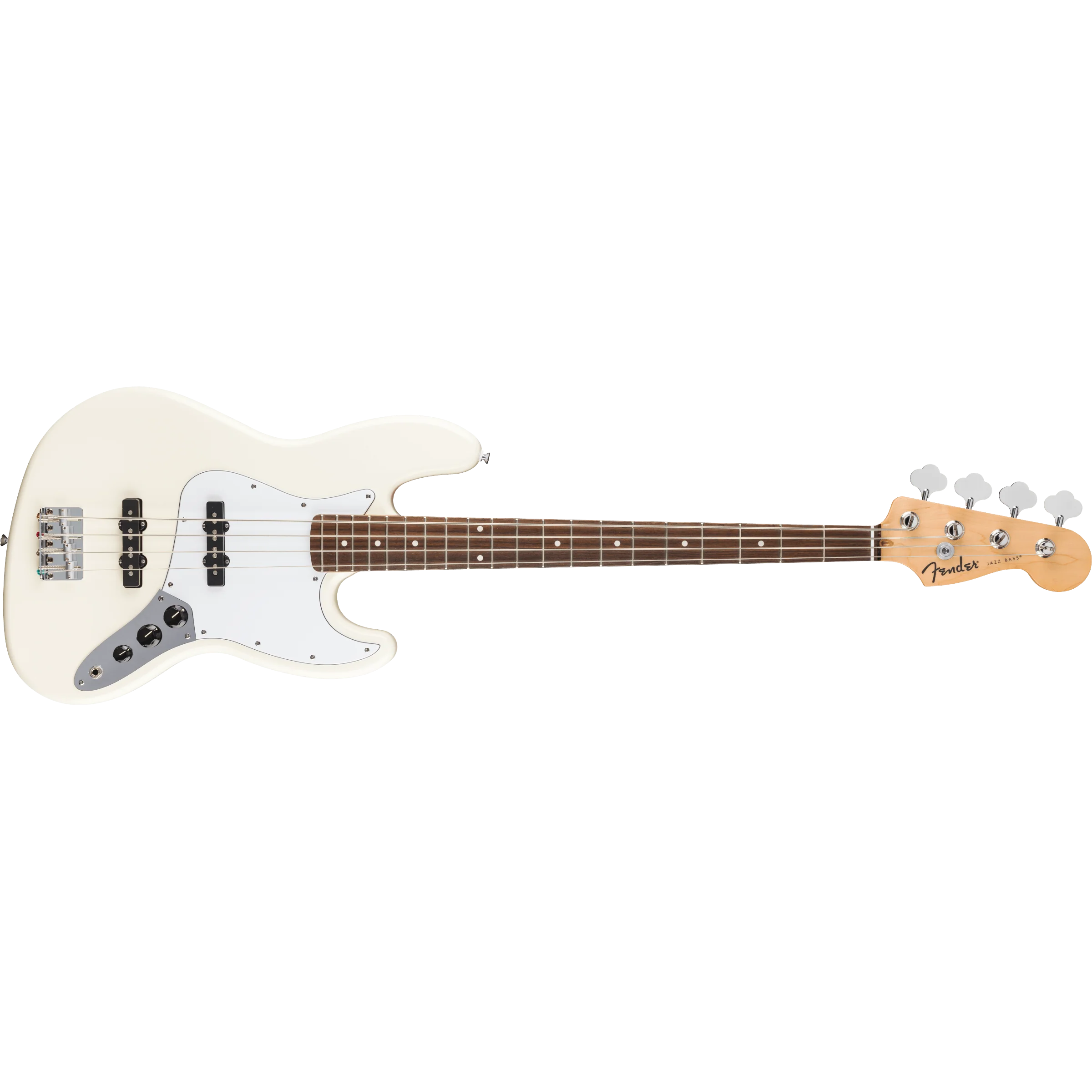 Fender - Standard Jazz Bass® - Laurel Fingerboard - White Pickguard - Olympic White - 026-6840-505