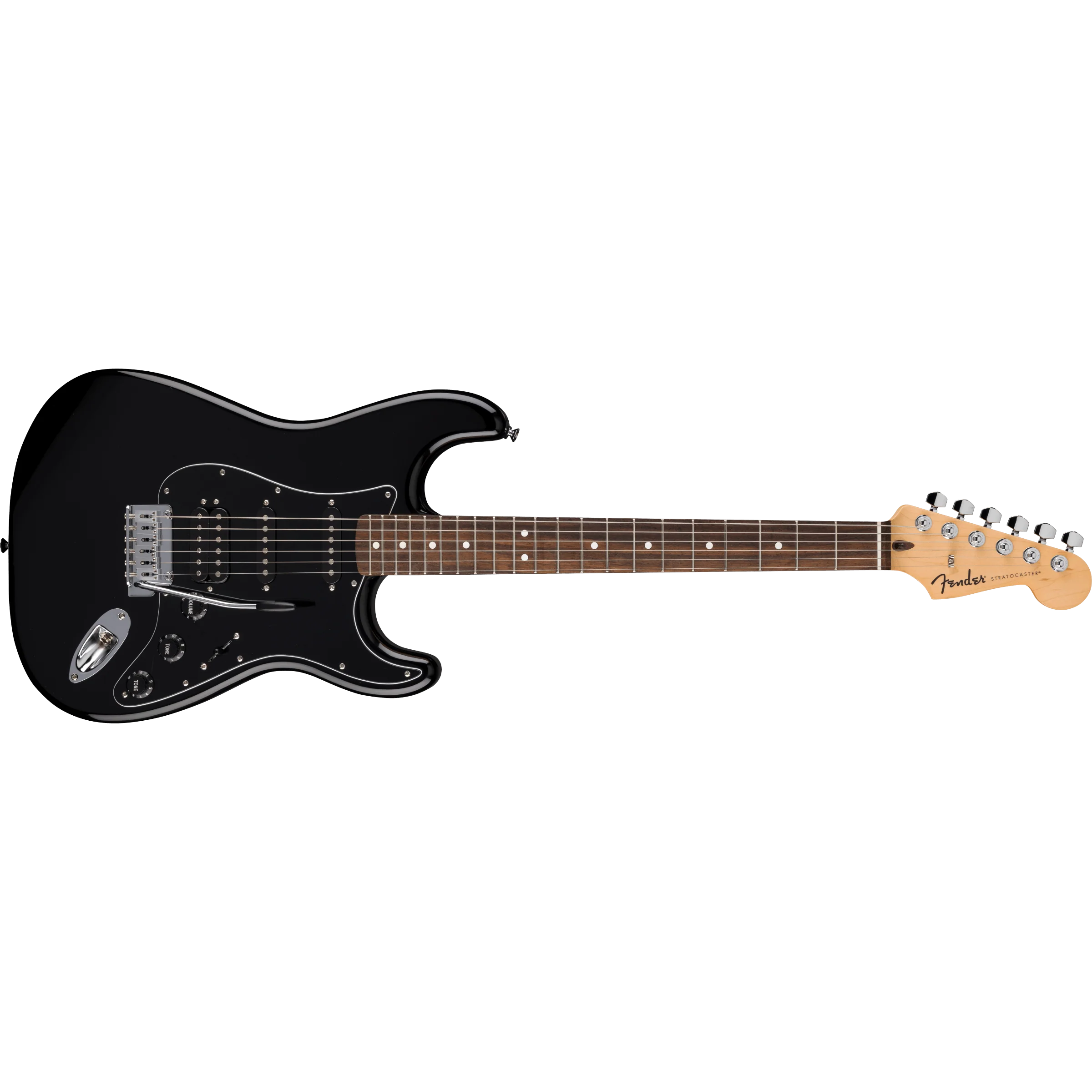 Fender - Standard Stratocaster® HSS - Laurel Fingerboard - Black Pickguard - Black - 026-6441-506