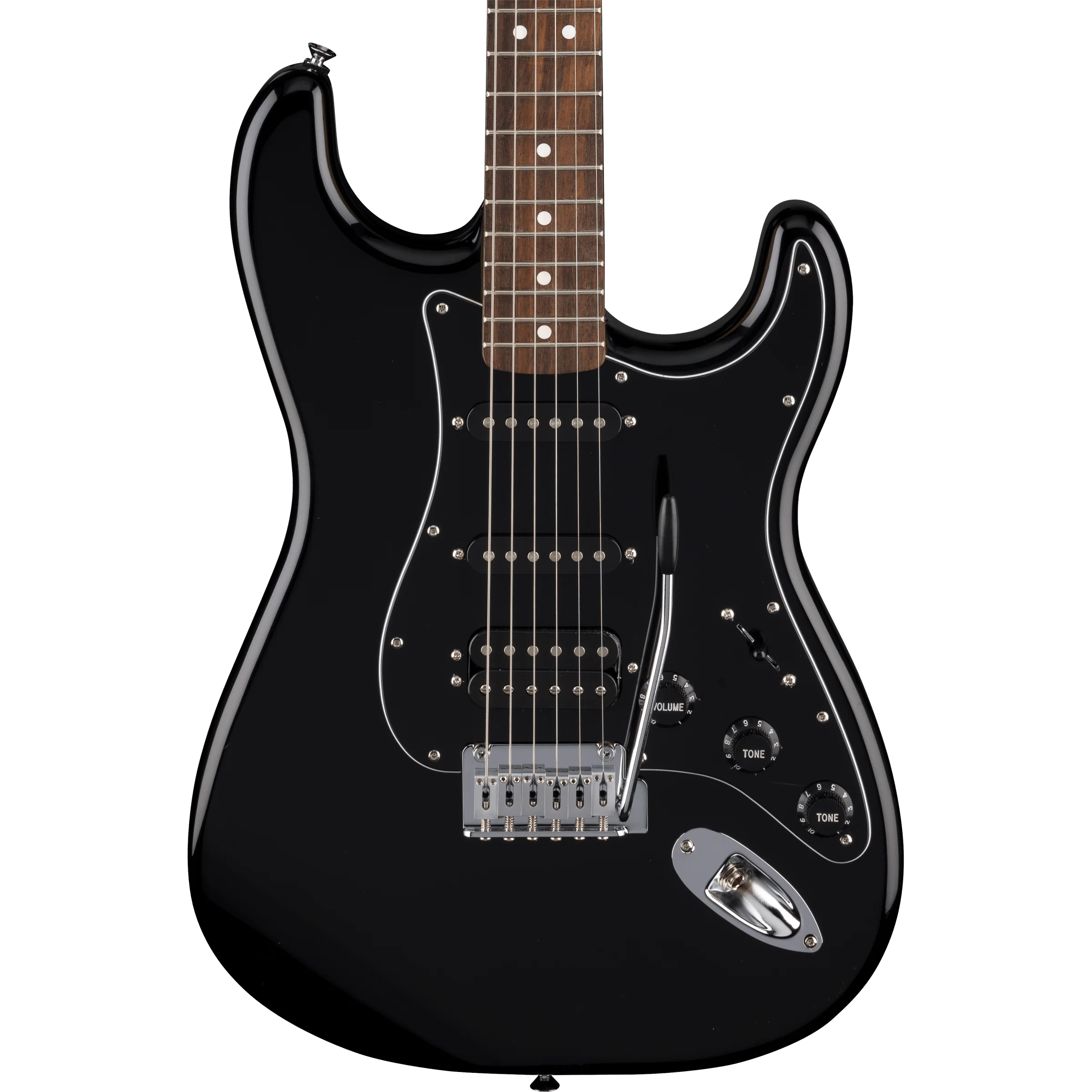 Fender - Standard Stratocaster® HSS - Laurel Fingerboard - Black Pickguard - Black - 026-6441-506 - Image 3