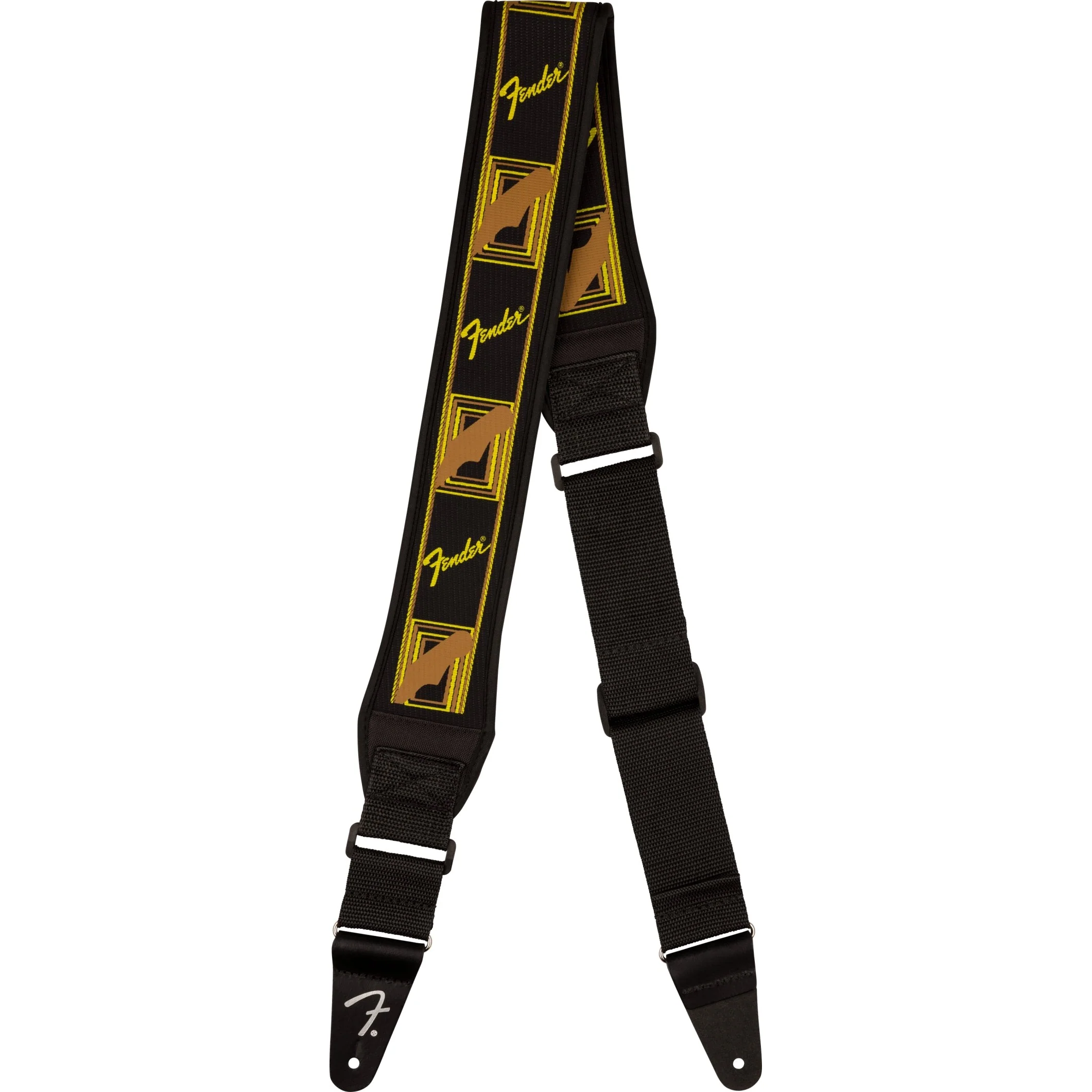Fender - Swell™ Neoprene Strap -Blk/Ylw/Brn Mono -2.5" 099-0694-208 - Image 4
