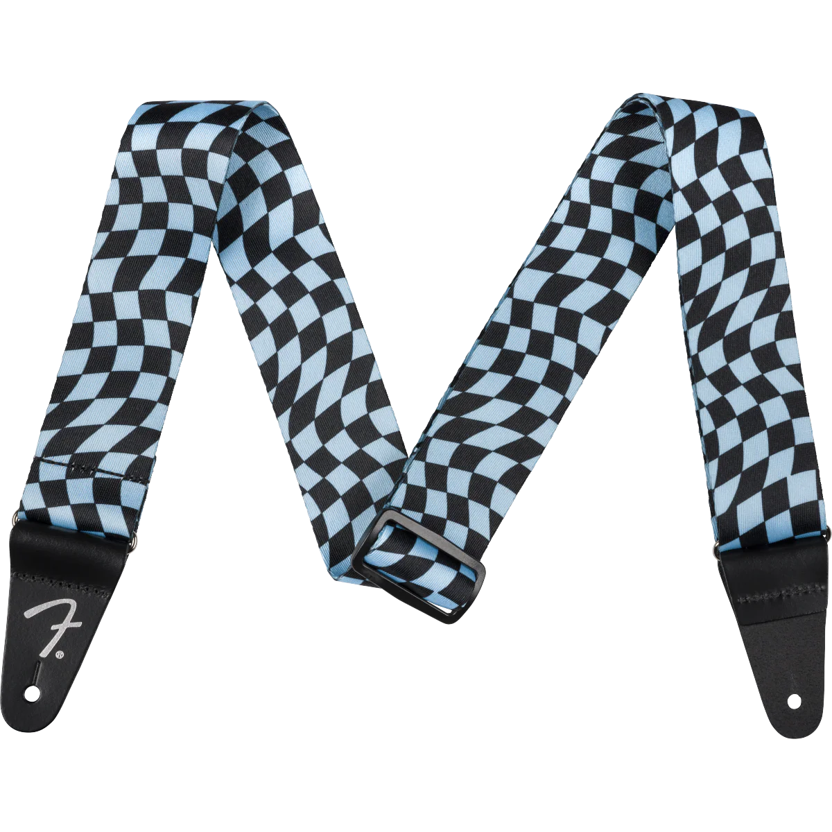 Fender - Wavy Checkerboard Polyester Strap - Blue - 099-0637-262