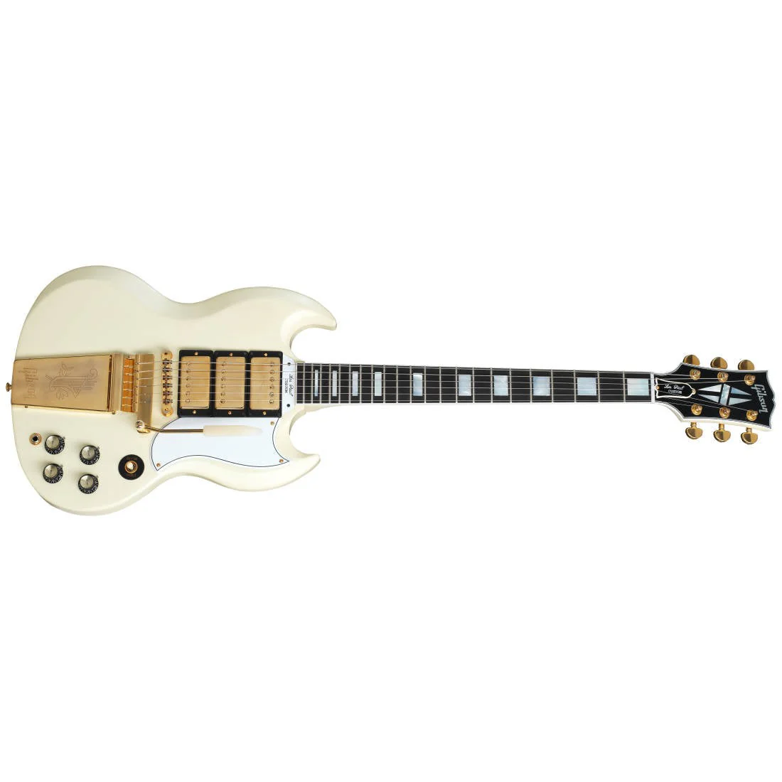 Gibson Custom Shop - 1963 Les Paul Custom SG VOS Reissue w/ 3-Pickups, Ebony Fretboard and Maestro Trem - SGC63VOCWGM