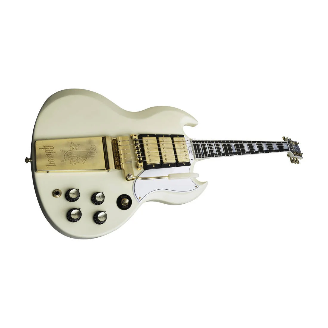 Gibson Custom Shop - 1963 Les Paul Custom SG VOS Reissue w/ 3-Pickups, Ebony Fretboard and Maestro Trem - SGC63VOCWGM - Image 2