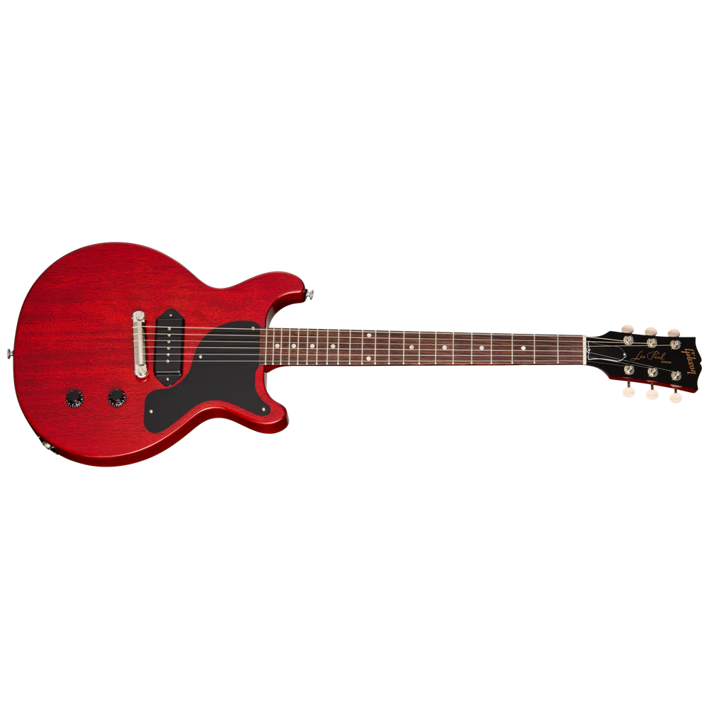Gibson - Les Paul Junior Double Cut Electric Guitar with Hardshell Case - Vintage Cherry - LPJD00VENH
