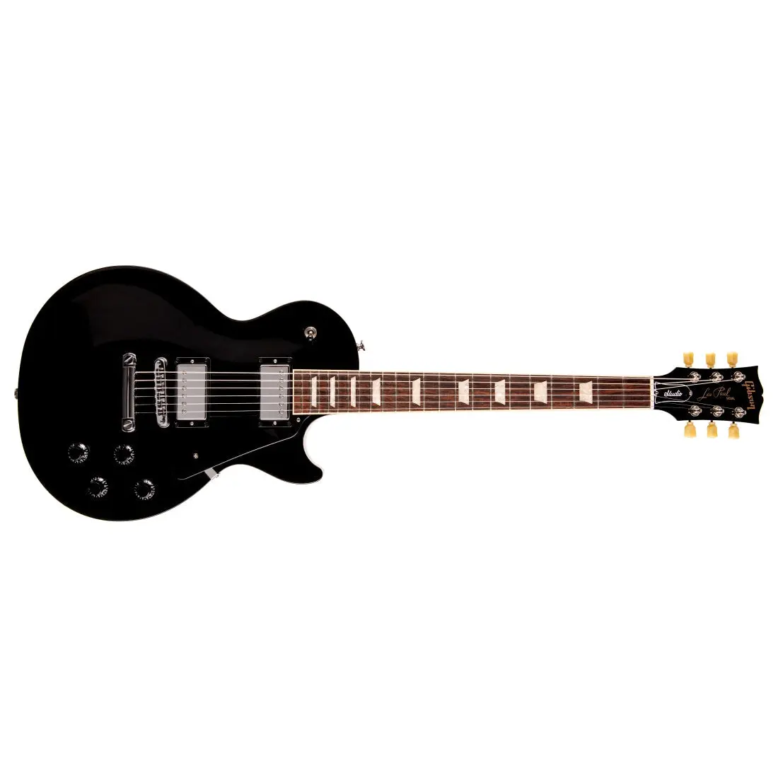 Gibson - Les Paul Studio Electric Guitar with Softshell Case - Ebony - LPST01EBCH