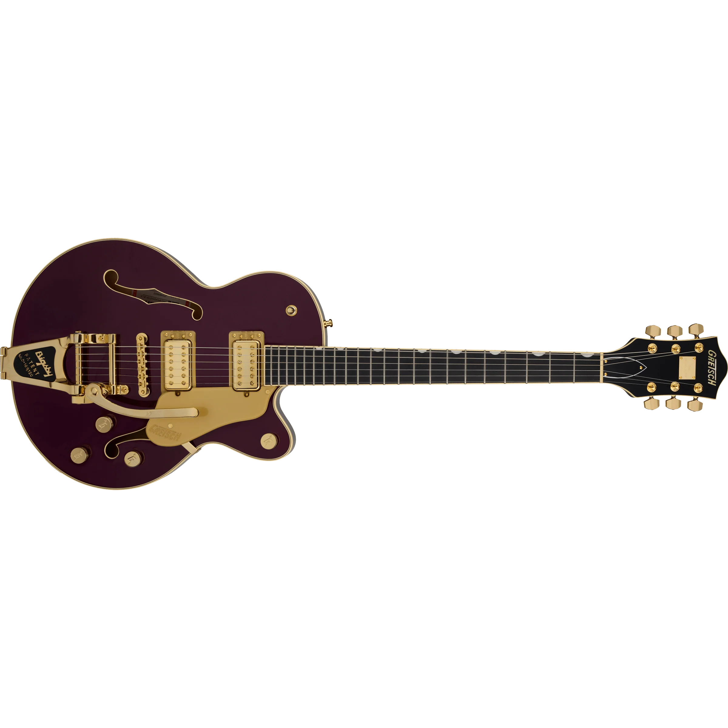 Gretsch - Broadkaster® Jr. LX Center Block with String-Thru Bigsby® and Gold Hardware - Ebony Fingerboard - Blackberry - 240-1859-846