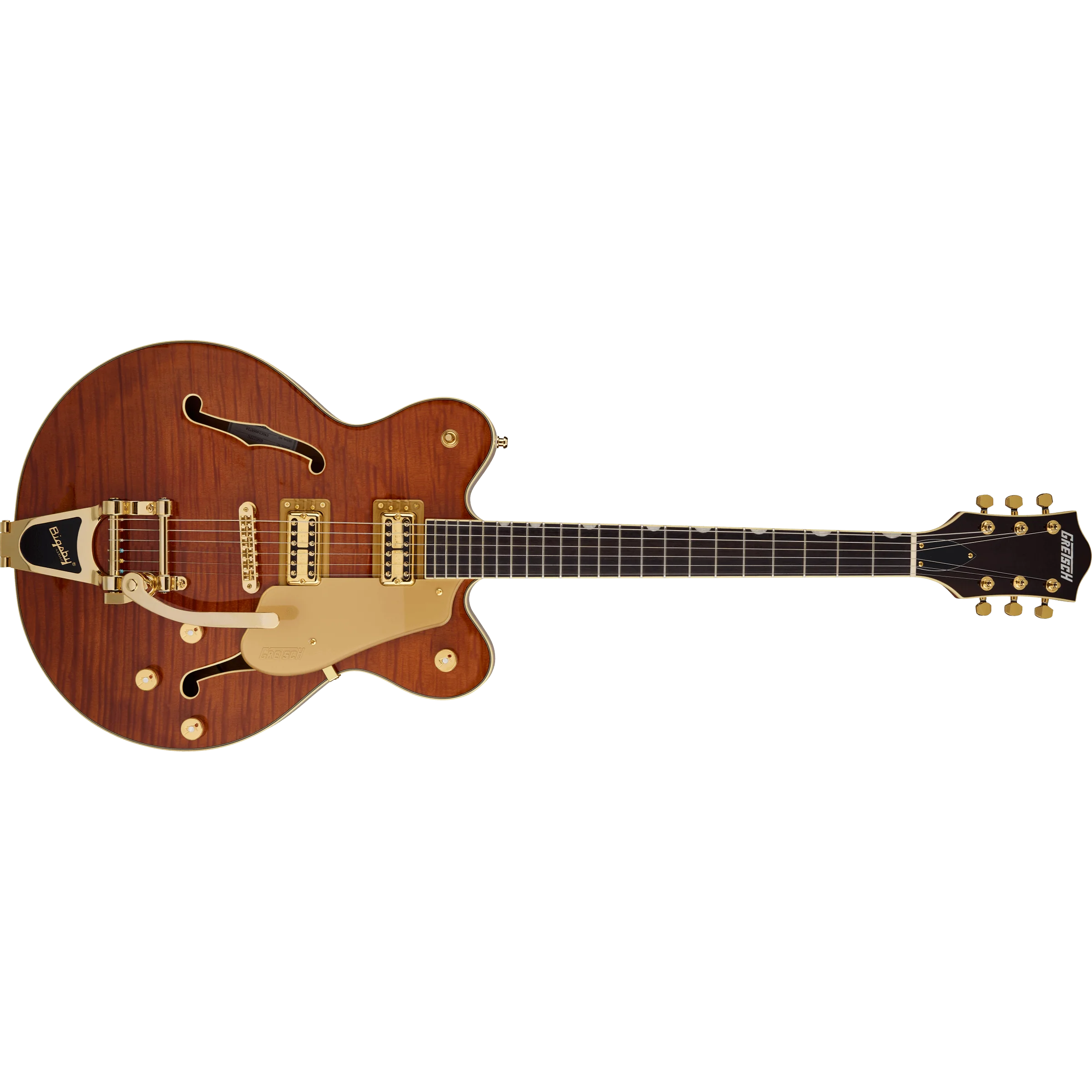 Gretsch - Electromatic™ LTD Flame Okoume Broadkaster® Double-Cut with Bigsby® - Rosewood Fingerboard - Roundup Orange - 250-8840-523