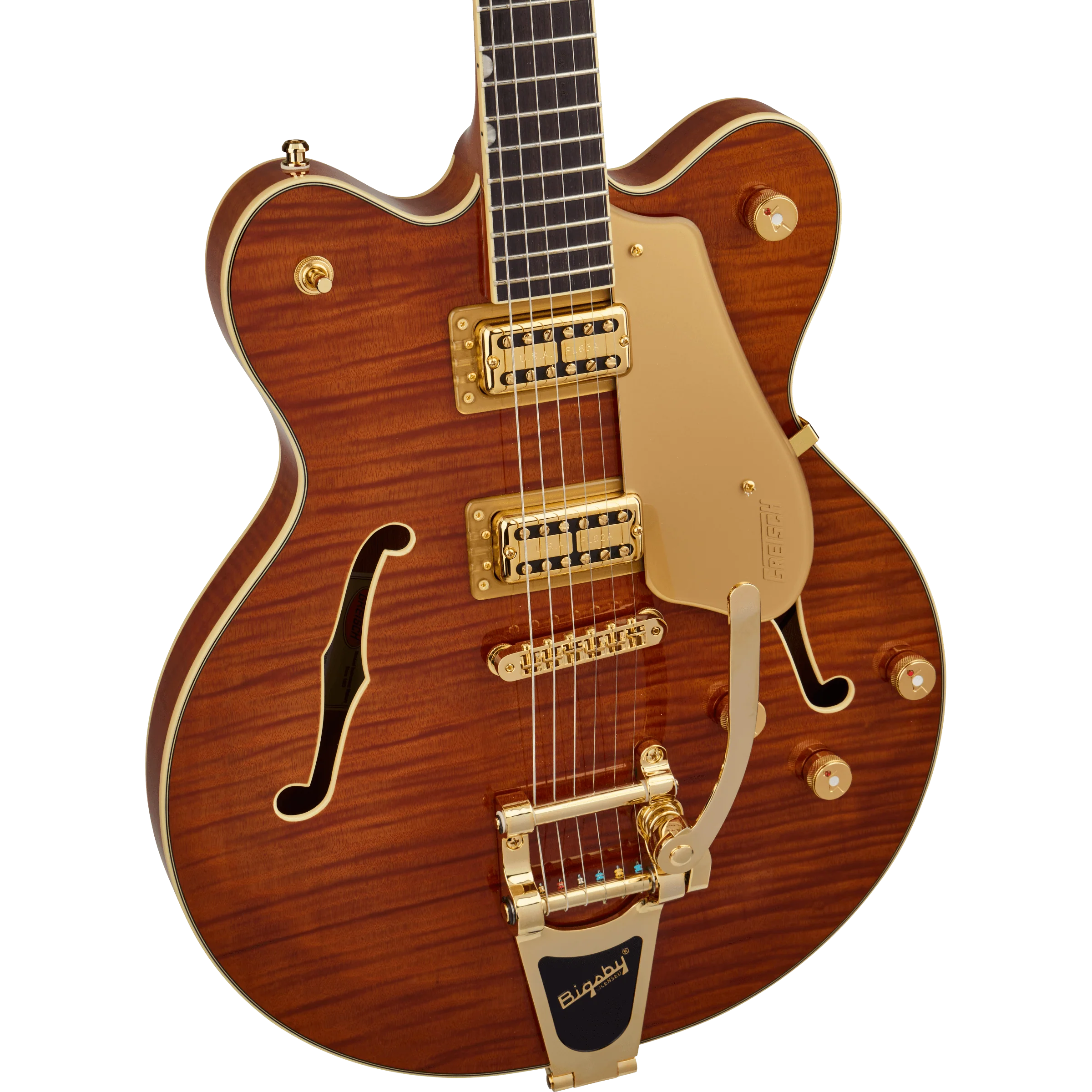 Gretsch - Electromatic™ LTD Flame Okoume Broadkaster® Double-Cut with Bigsby® - Rosewood Fingerboard - Roundup Orange - 250-8840-523 - Image 3