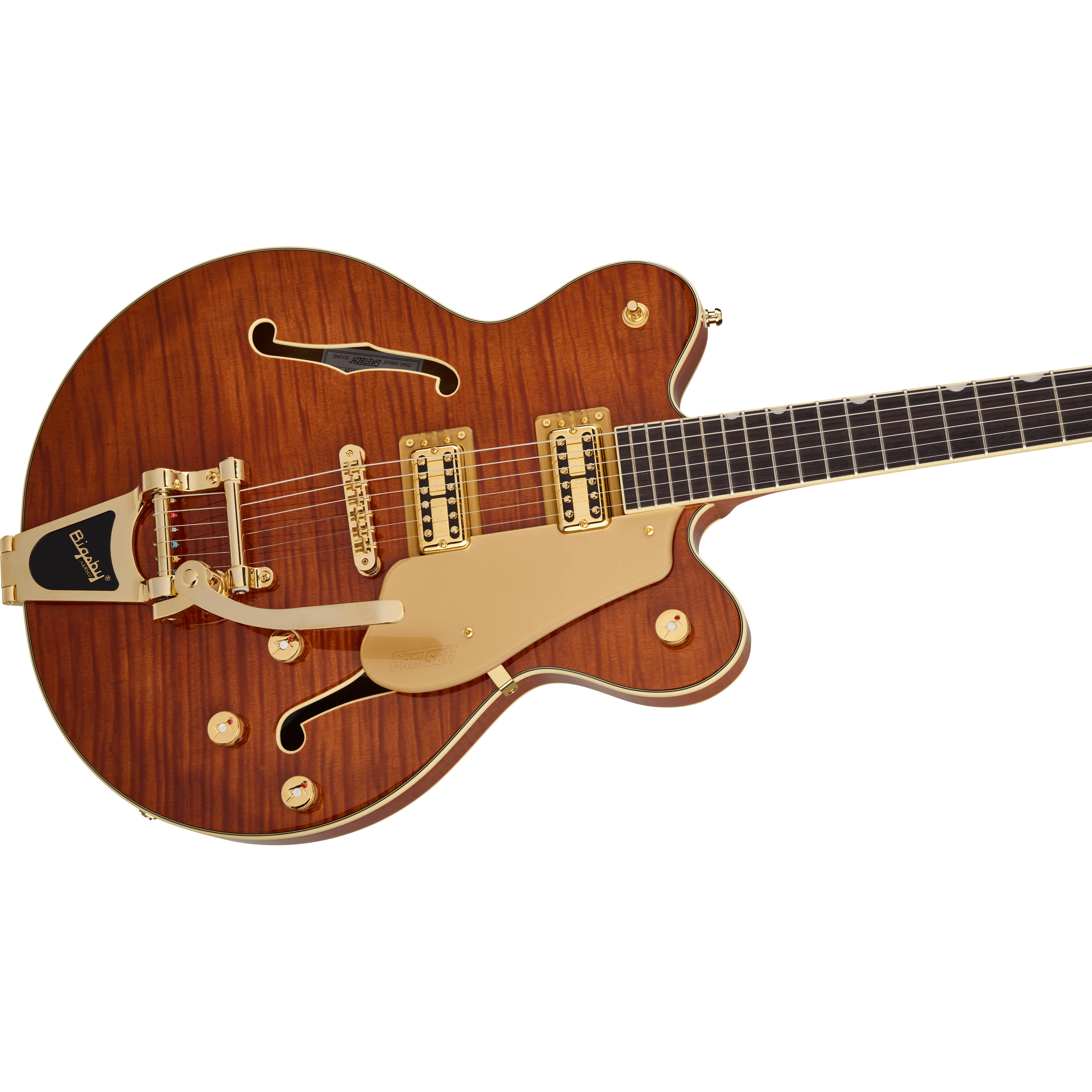 Gretsch - Electromatic™ LTD Flame Okoume Broadkaster® Double-Cut with Bigsby® - Rosewood Fingerboard - Roundup Orange - 250-8840-523 - Image 4