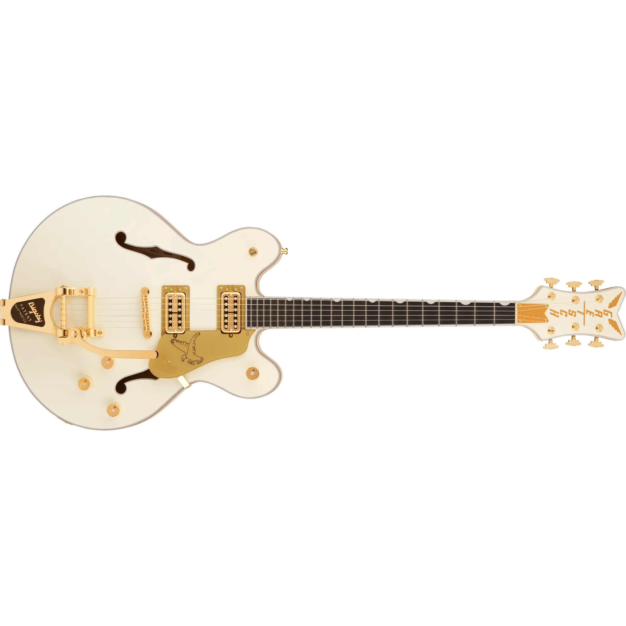 Gretsch - Falcon™ Center Block LTD Double-Cut with String-Thru Bigsby® and Gold Hardware - Ebony Fingerboard - Vintage White - 240-0931-805