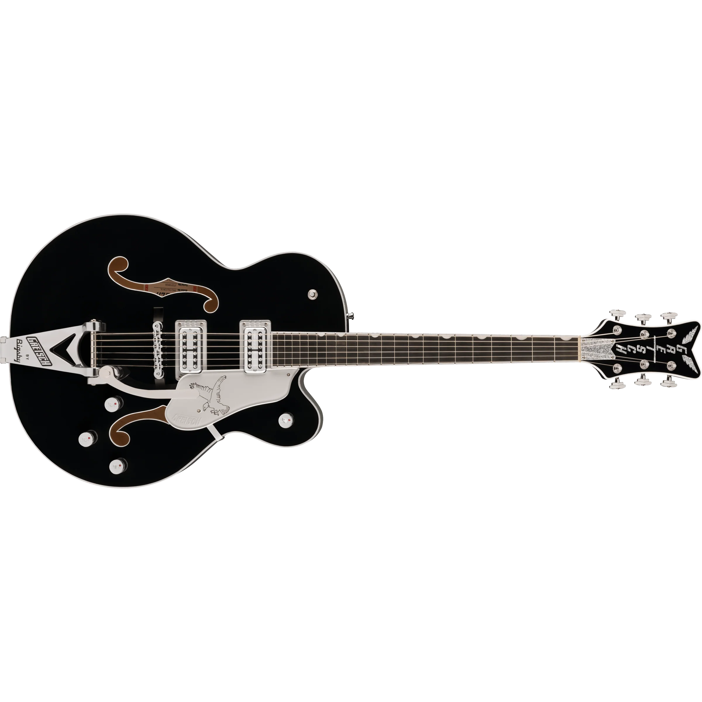 Gretsch - Falcon™ Hollow Body with String-Thru Bigsby® and Chrome Hardware - Ebony Fingerboard - Black - 240-1565-806
