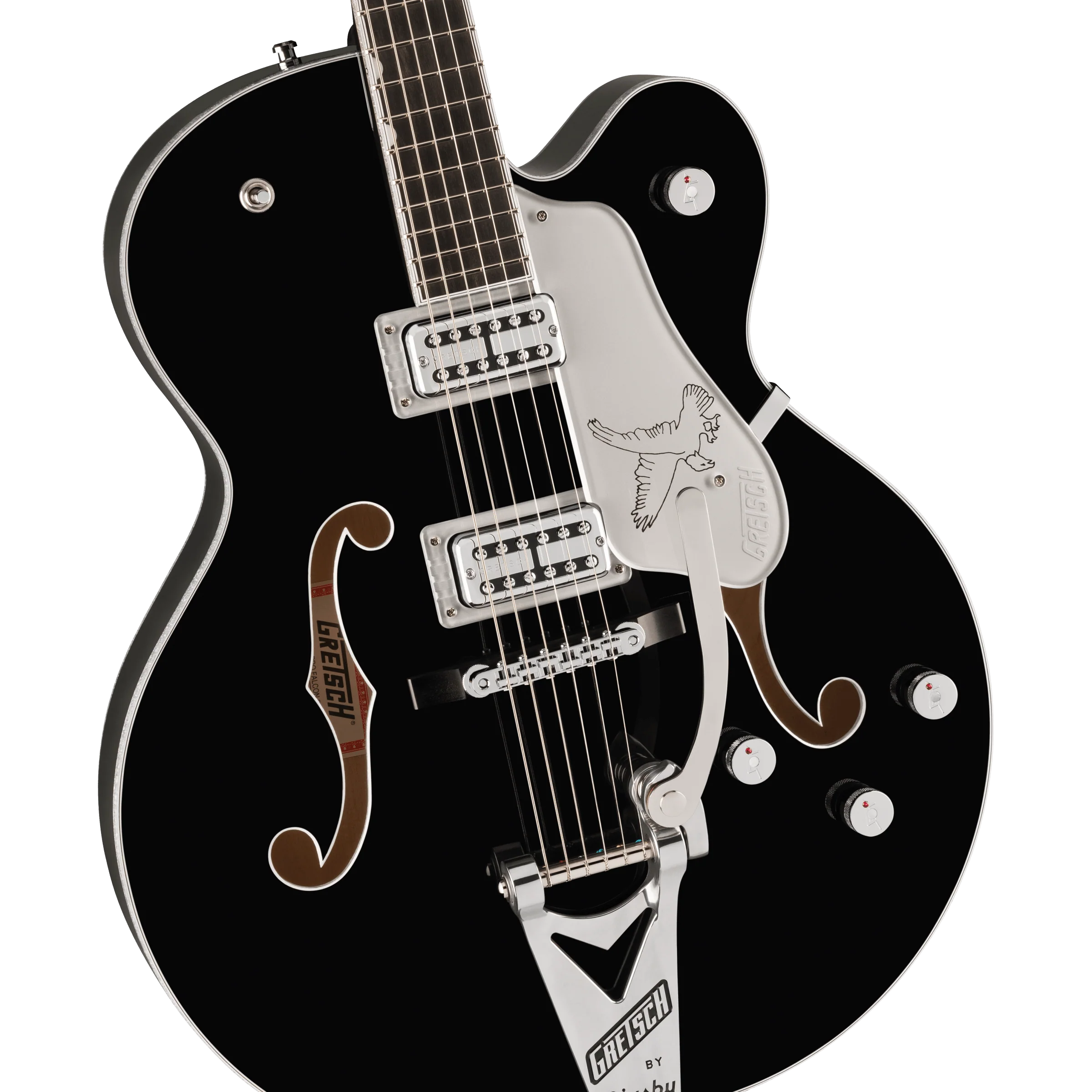 Gretsch - Falcon™ Hollow Body with String-Thru Bigsby® and Chrome Hardware - Ebony Fingerboard - Black - 240-1565-806 - Image 3