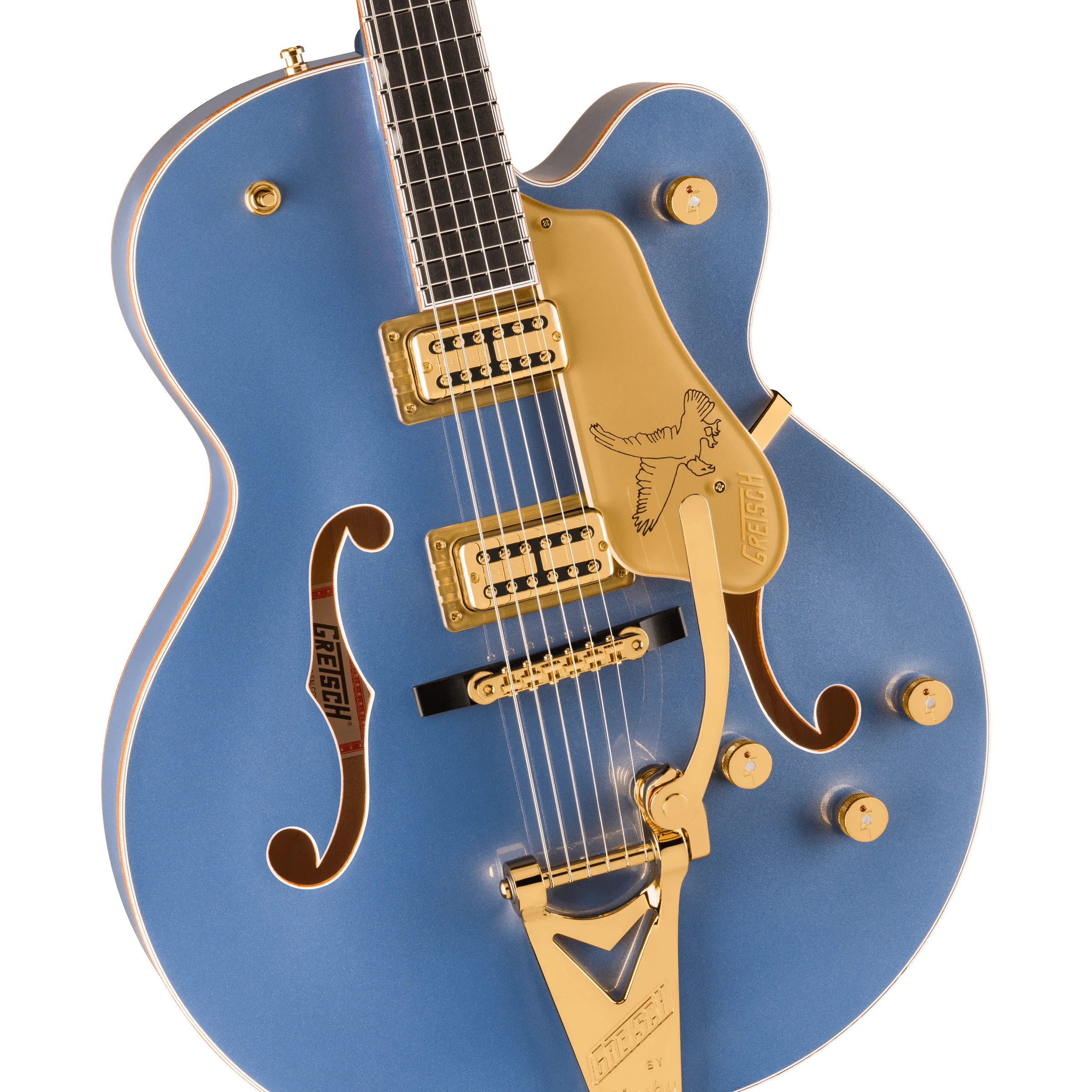 Gretsch - Falcon™ Hollow Body with String-Thru Bigsby® and Gold Hardware - Ebony Fingerboard - Cerulean Smoke - 240-1564-866 - Image 3