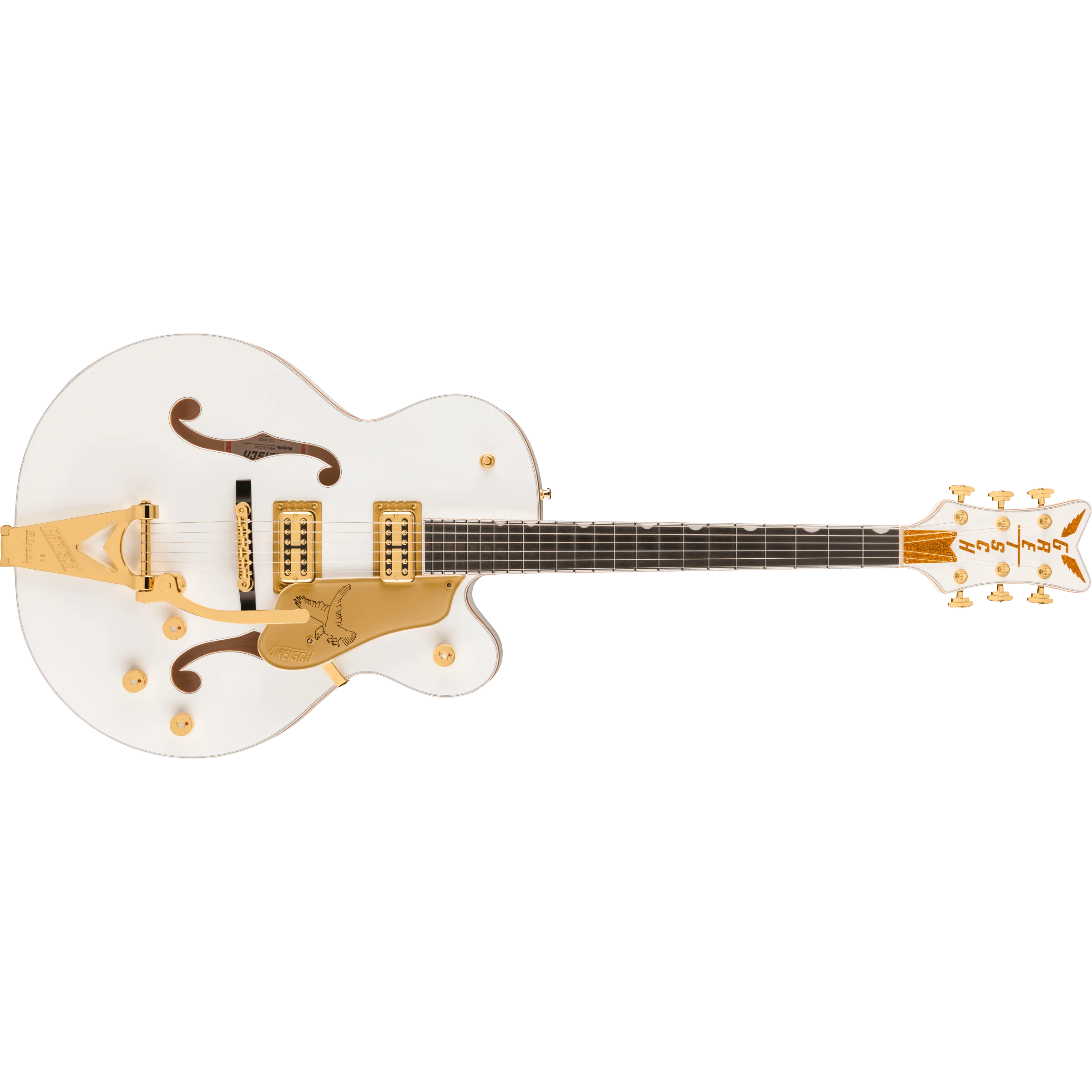 Gretsch - Falcon™ Hollow Body with String-Thru Bigsby® and Gold Hardware - Ebony Fingerboard - White - 240-1564-805