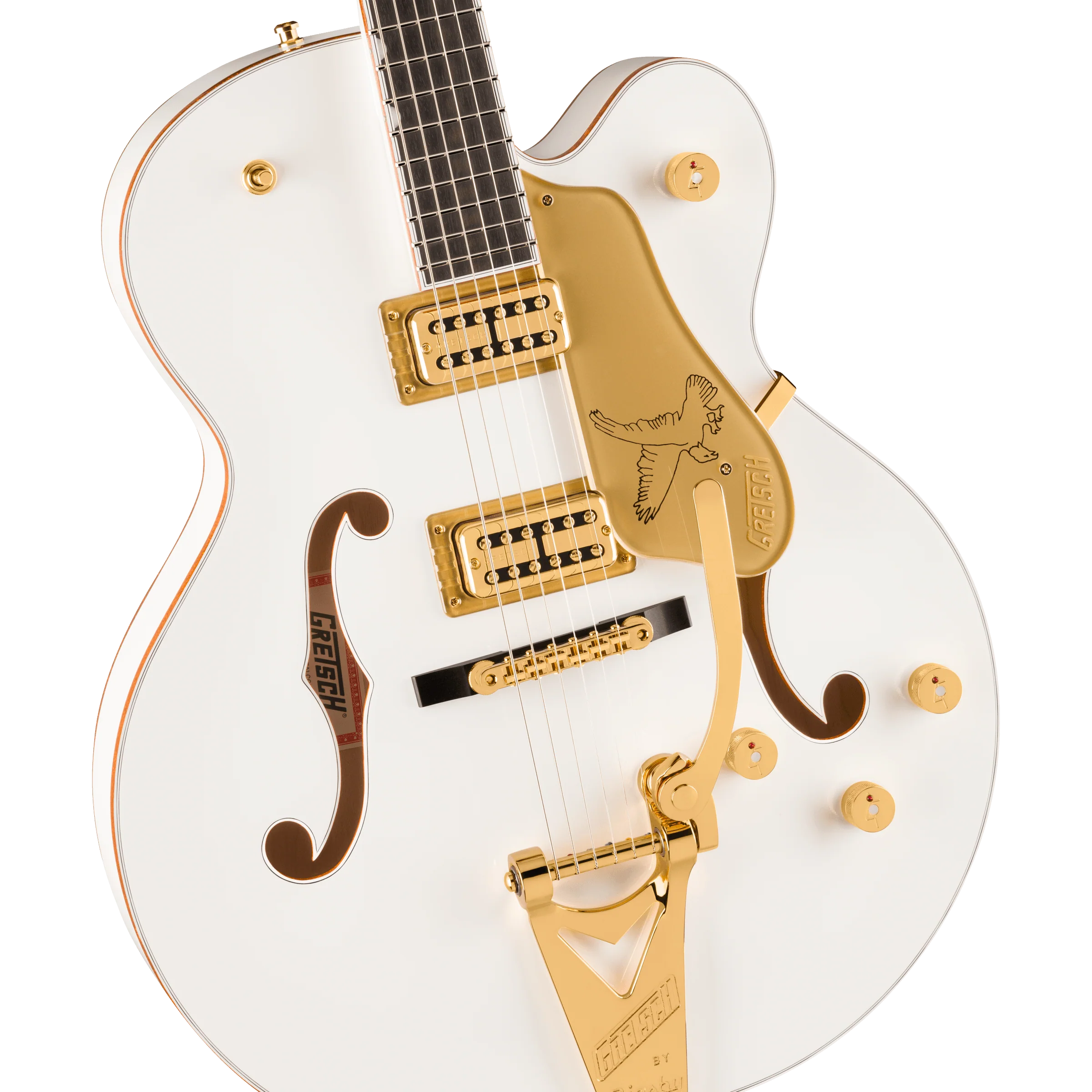 Gretsch - Falcon™ Hollow Body with String-Thru Bigsby® and Gold Hardware - Ebony Fingerboard - White - 240-1564-805 - Image 3