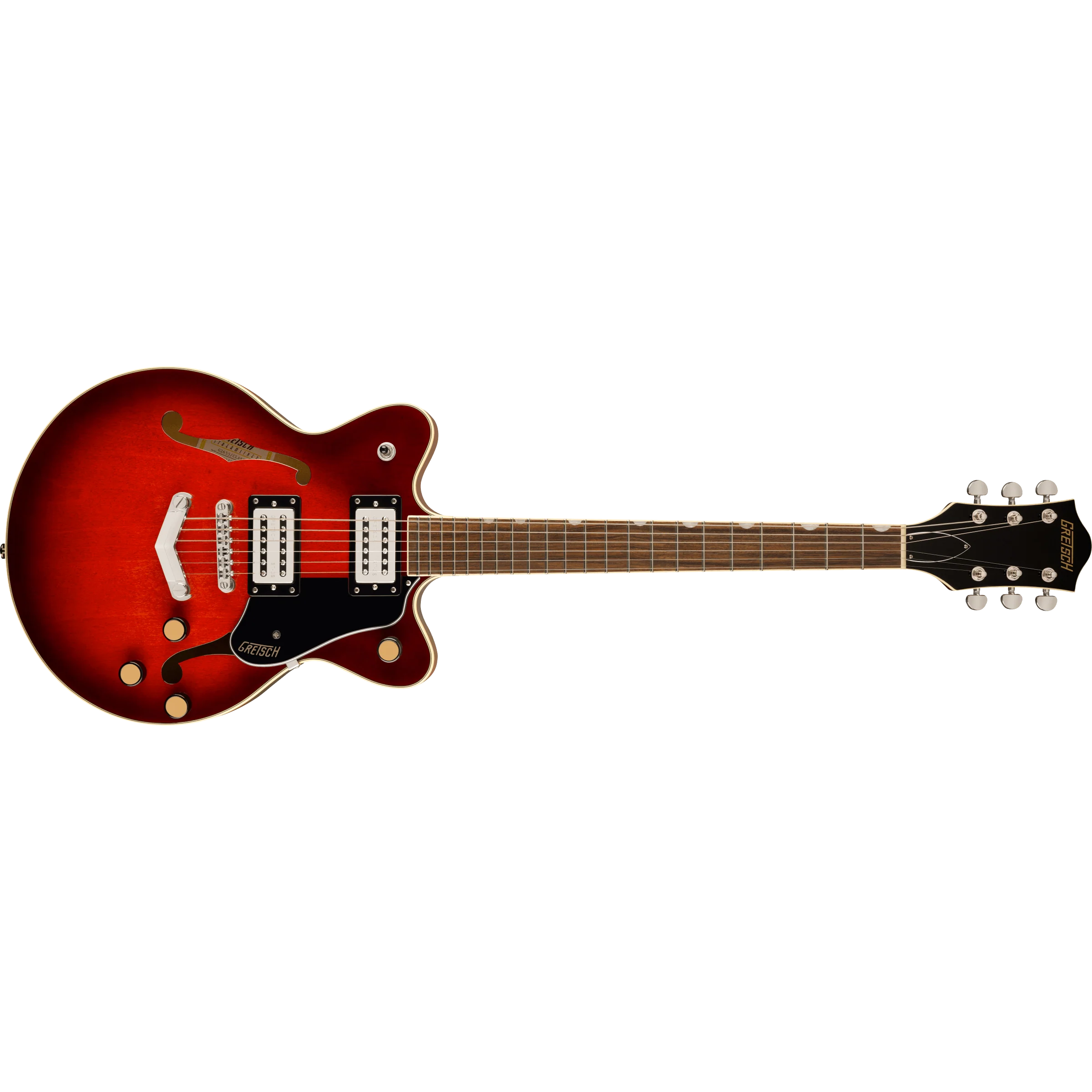Gretsch - G2655 Streamliner™ Center Block Jr. Double-Cut with V-Stoptail - Laurel Fingerboard - Claret Burst - 281-7100-561