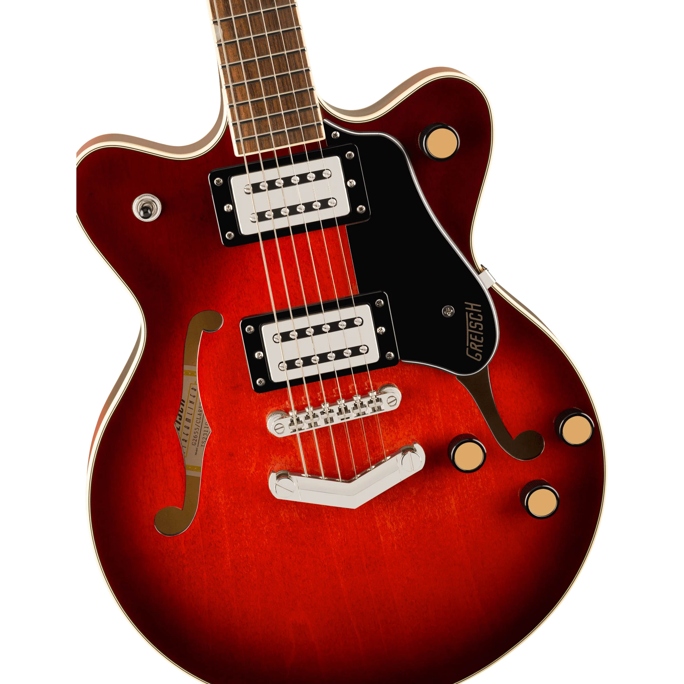 Gretsch - G2655 Streamliner™ Center Block Jr. Double-Cut with V-Stoptail - Laurel Fingerboard - Claret Burst - 281-7100-561 - Image 3