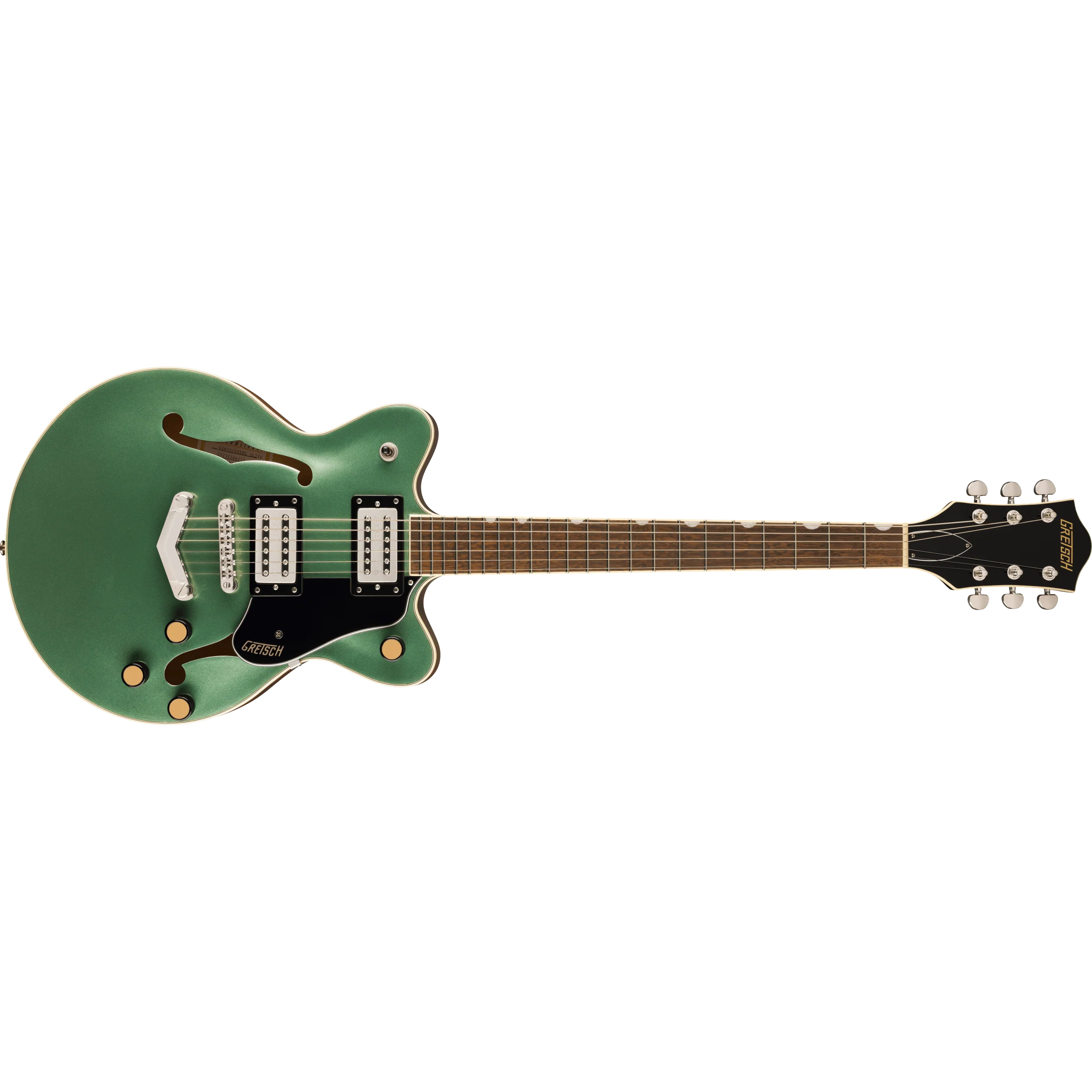 Gretsch - G2655 Streamliner™ Center Block Jr. Double-Cut with V-Stoptail - Laurel Fingerboard - Steel Olive - 281-7100-530