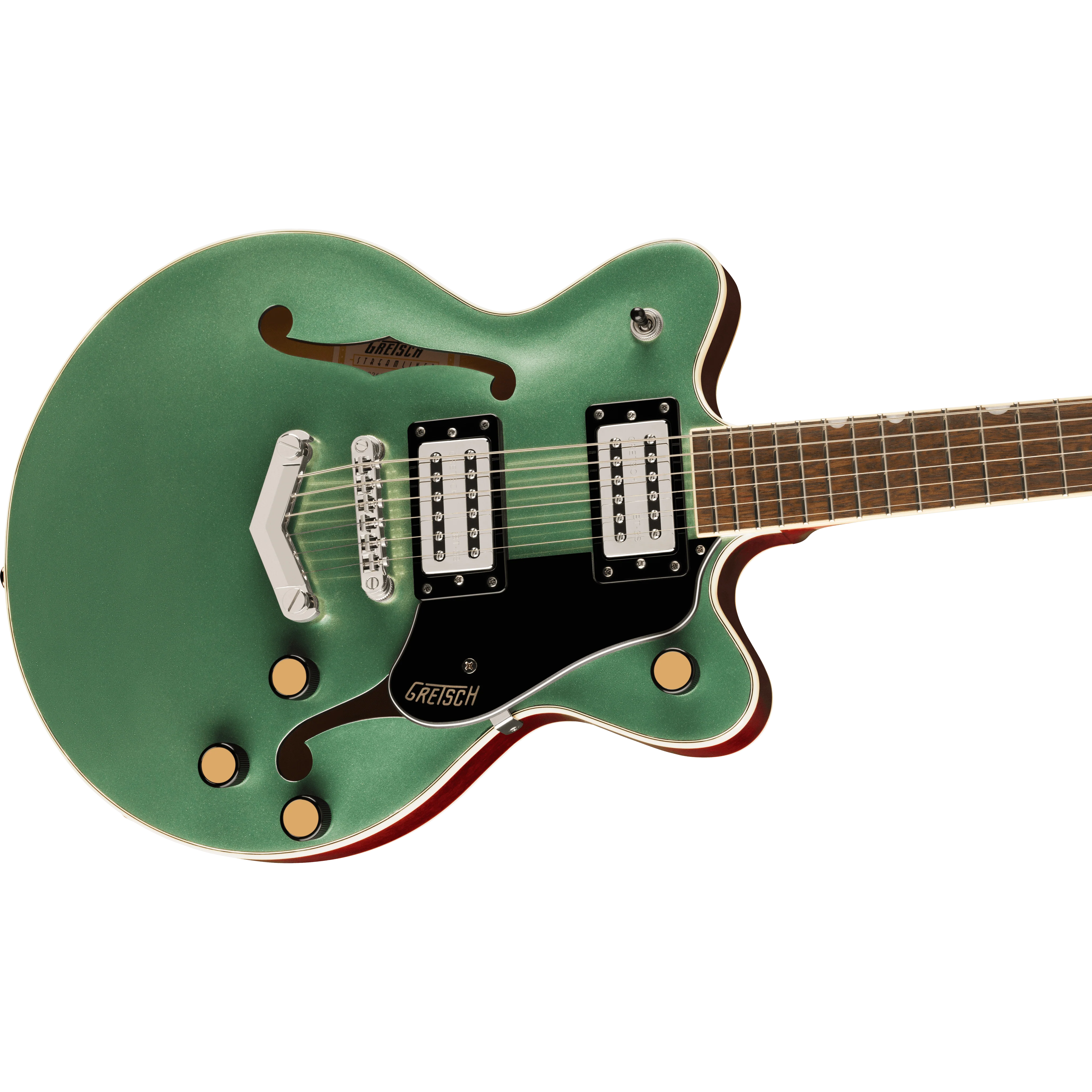Gretsch - G2655 Streamliner™ Center Block Jr. Double-Cut with V-Stoptail - Laurel Fingerboard - Steel Olive - 281-7100-530 - Image 4
