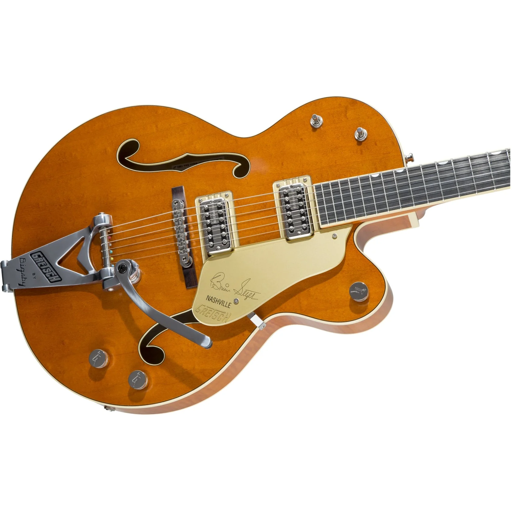 Gretsch - G6120T-Bssmk Brian Setzer Signature Nashville® Hollow Body '59  Smoke With Bigsby®, Ebony Fingerboard, Smoke Orange 2401210812 - Image 4
