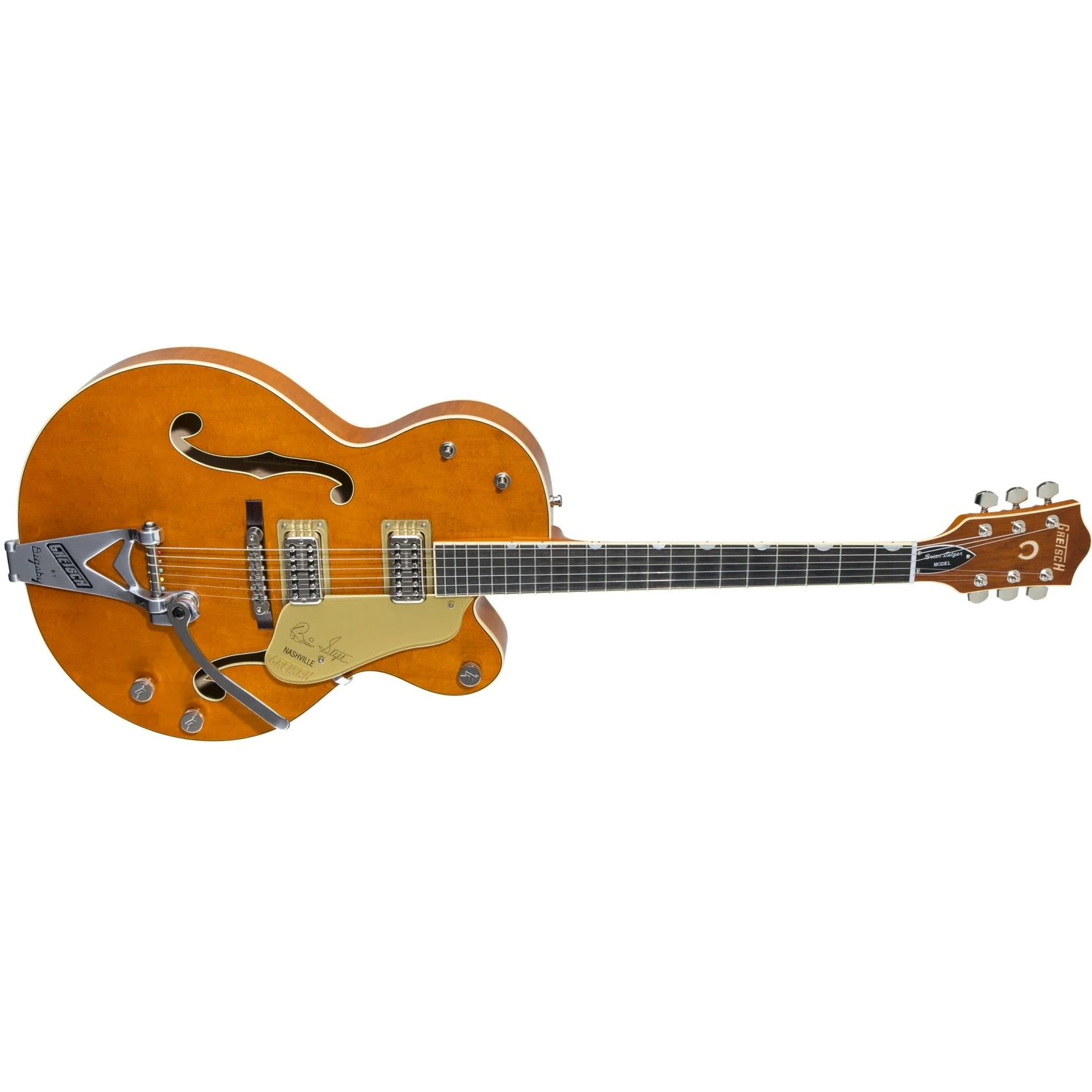 Gretsch - G6120T-Bssmk Brian Setzer Signature Nashville® Hollow Body '59  Smoke With Bigsby®, Ebony Fingerboard, Smoke Orange 2401210812 - Image 5