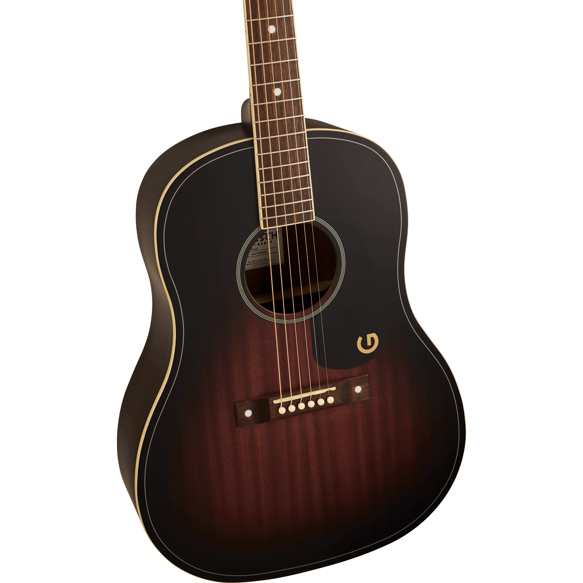Gretsch - Jim Dandy™ Dreadnought - Walnut Fingerboard - Black Pickguard - Deep Cherry Burst - Image 3
