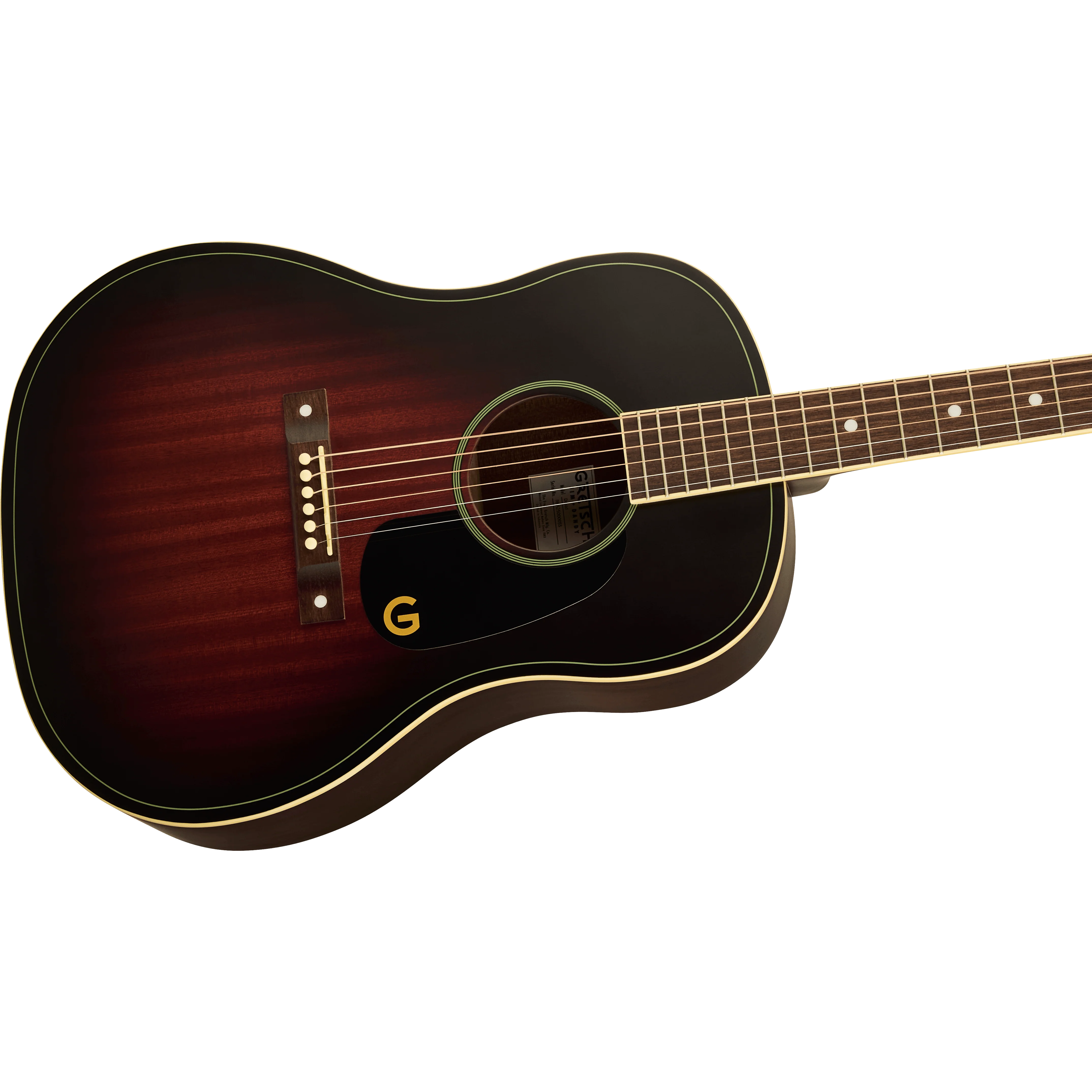 Gretsch - Jim Dandy™ Dreadnought - Walnut Fingerboard - Black Pickguard - Deep Cherry Burst - Image 4