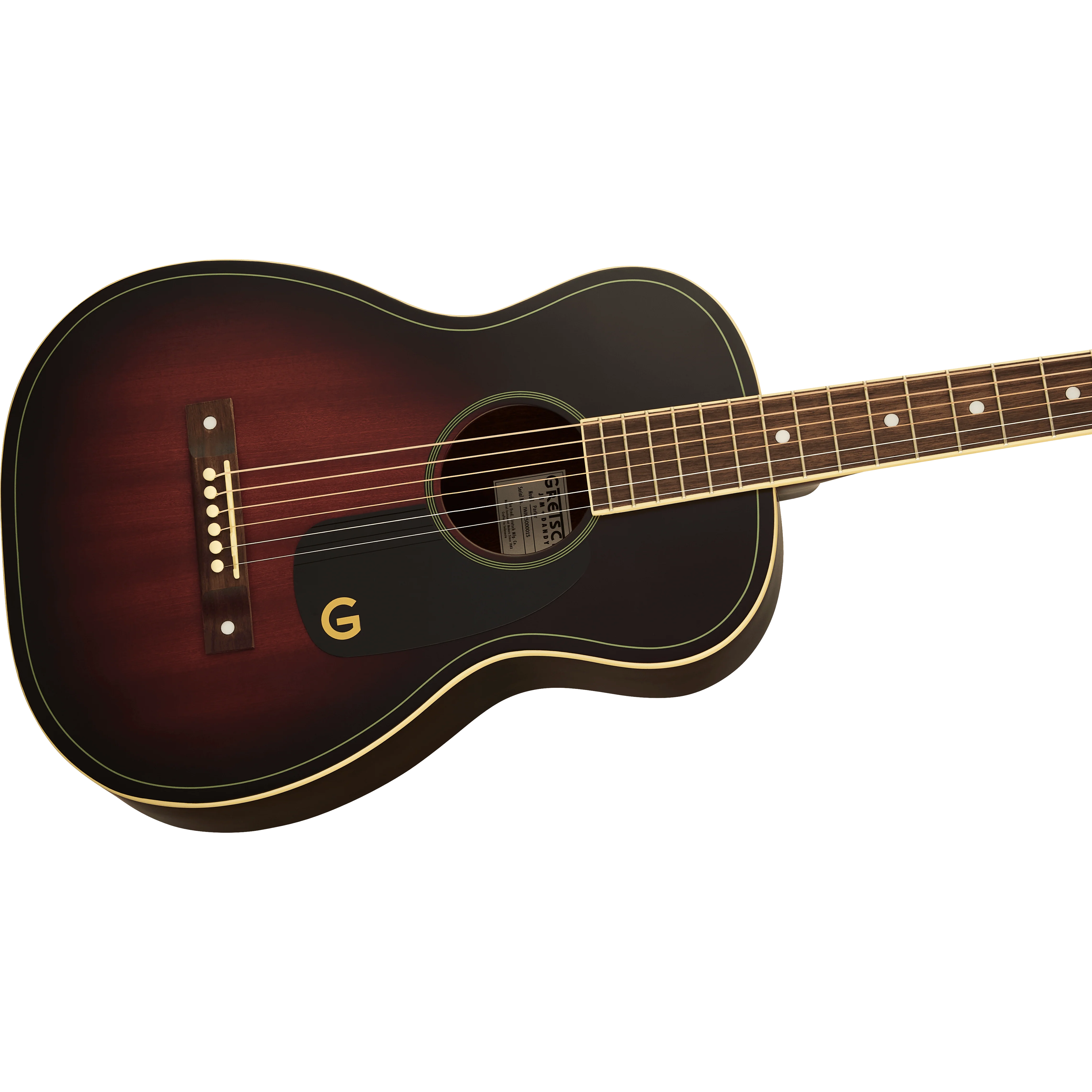 Gretsch - Jim Dandy™ Parlor - Walnut Fingerboard - Black Pickguard - Deep Cherry Burst - Image 4