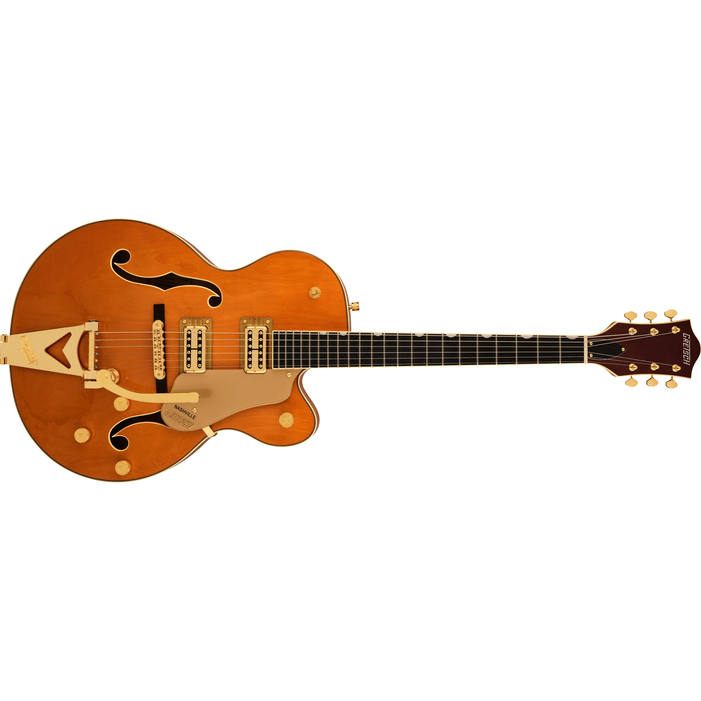 Gretsch - Synchromatic™ Nashville™ Hollow Body Single-Cut with Bigsby® - Ebony Fingerboard - 50's Orange Stain - 250-6411-512