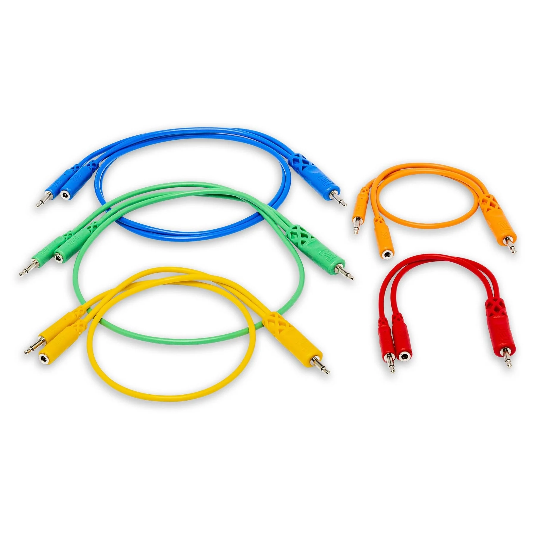 Hosa - Hopscotch Patch Cables - 3.5 mm TS with 3.5 mm TSF Pigtail to 3.5 mm TS  - CMM-500Y