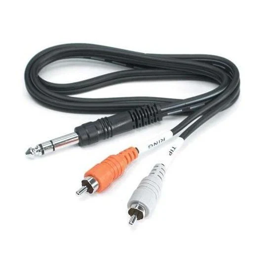 Hosa - TRS-202 1/4" TRS - 2x RCA 6.6'