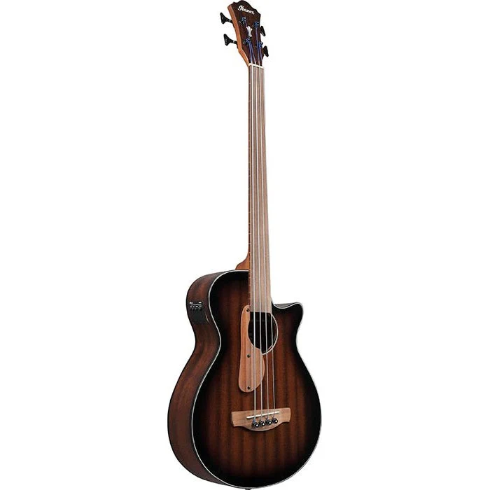 Ibanez - AEGB24FE-MHS Acoustic Bass Guitar - Mahogany Sunburst High Gloss - Image 2