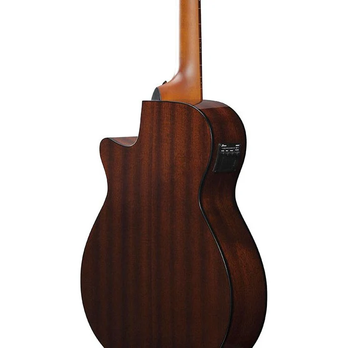 Ibanez - AEGB24FE-MHS Acoustic Bass Guitar - Mahogany Sunburst High Gloss - Image 3